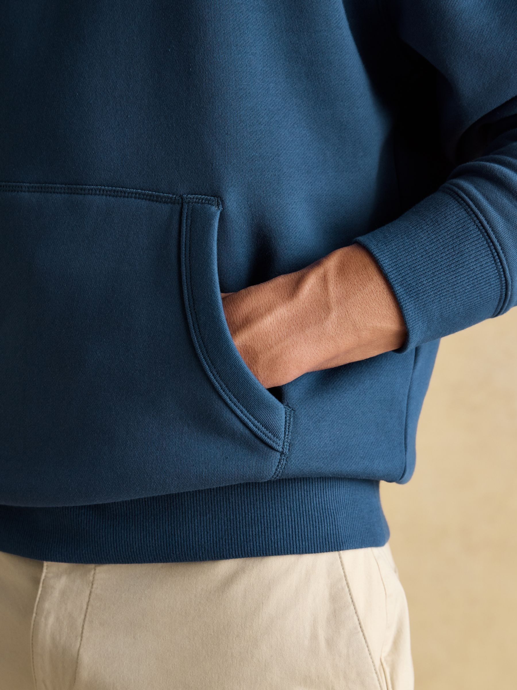 Jenkins Blue Brushed Cotton Jersey Hoodie - Image 5 of 8