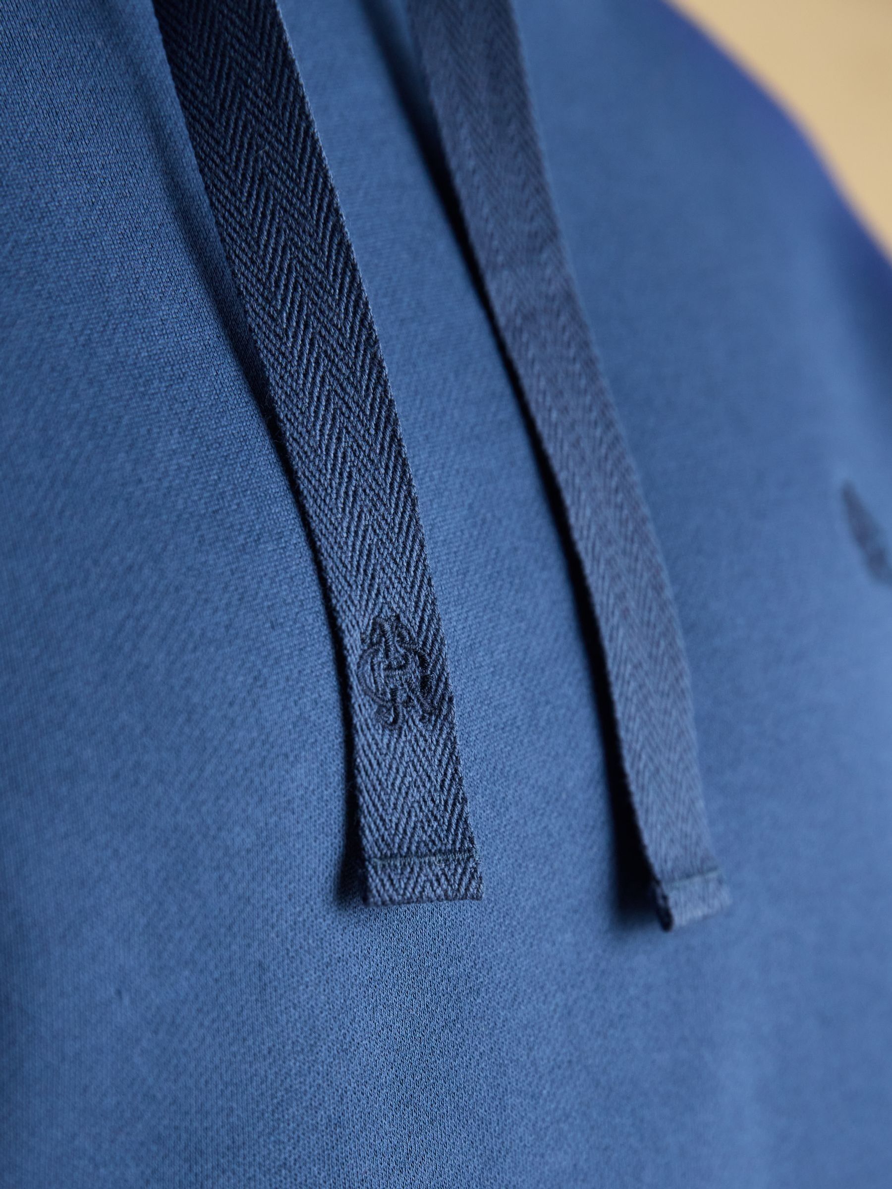 Jenkins Blue Brushed Cotton Jersey Hoodie - Image 7 of 8