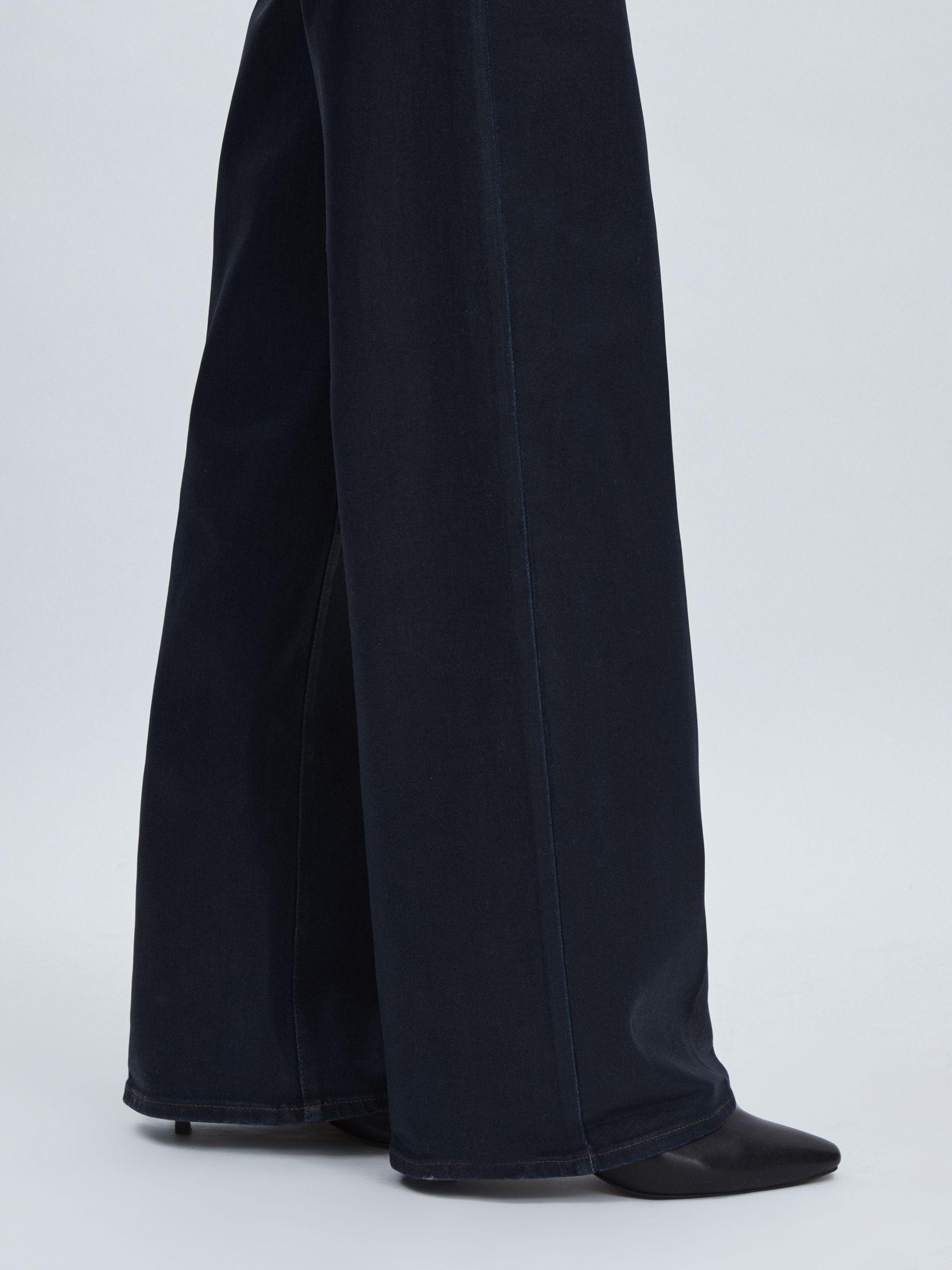 Paige Wide-Leg Coated Jeans in Glazed Indigo - Image 5 of 8