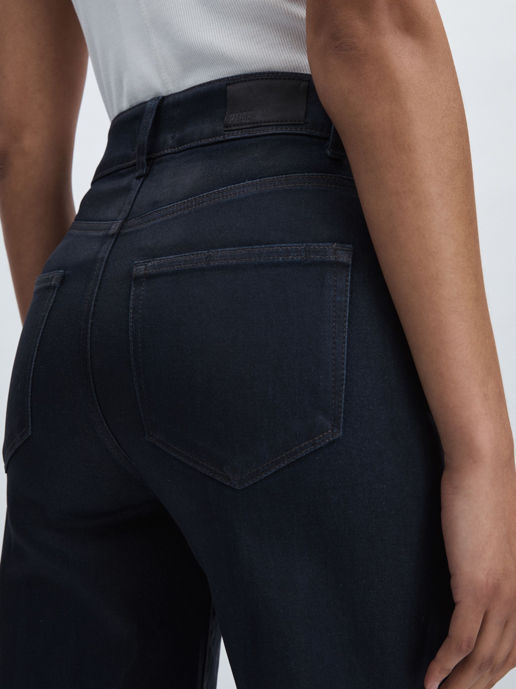 Paige Wide-Leg Coated Jeans in Glazed Indigo - Image 6 of 8