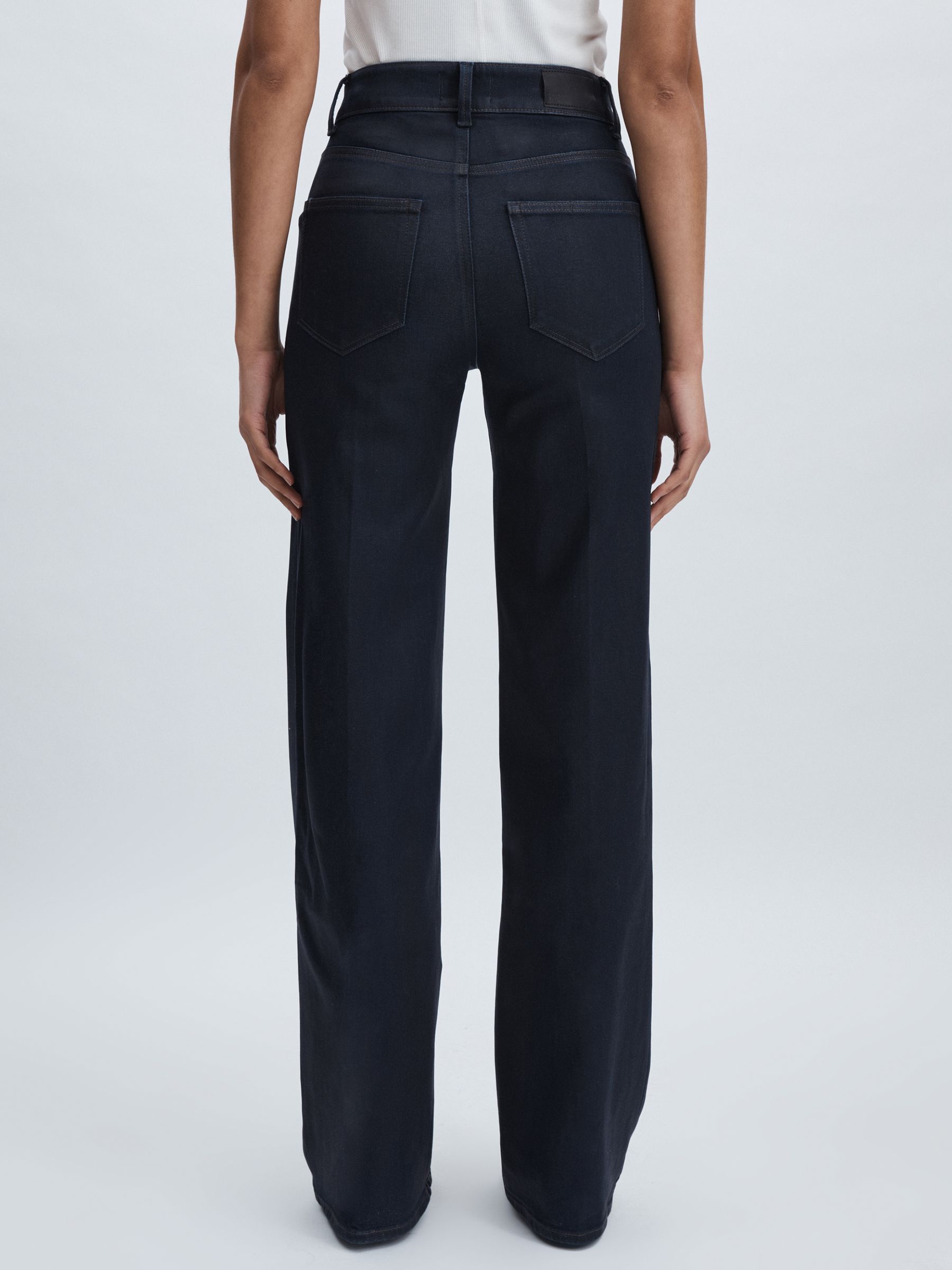 Paige Wide-Leg Coated Jeans in Glazed Indigo - Image 7 of 8
