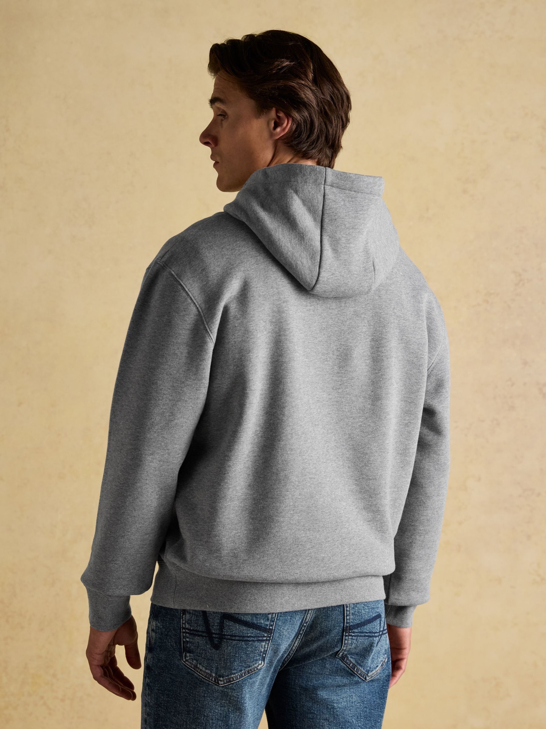 Jenkins Grey Brushed Cotton Jersey Hoodie - Image 2 of 7