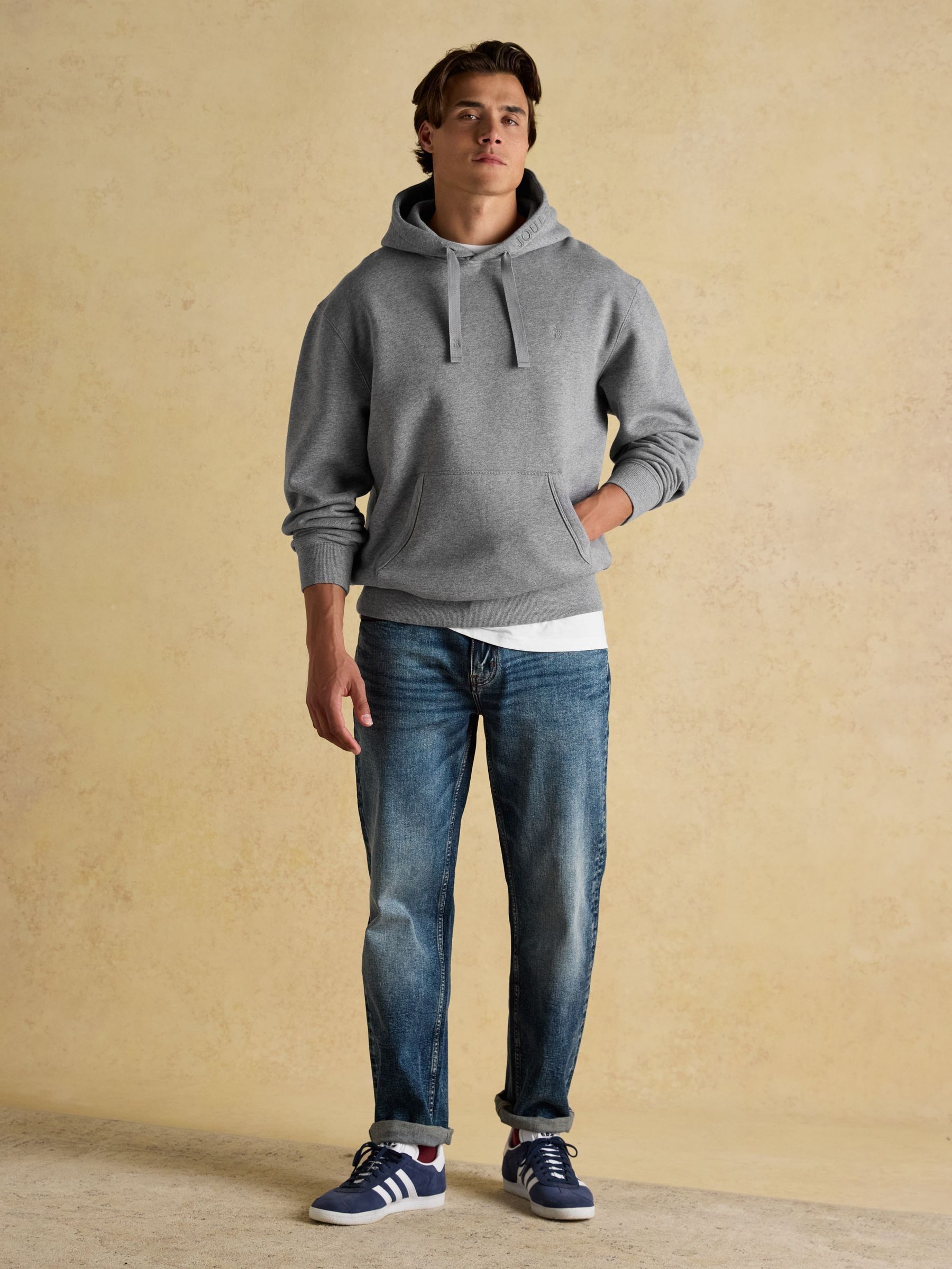 Jenkins Grey Brushed Cotton Jersey Hoodie - Image 3 of 7