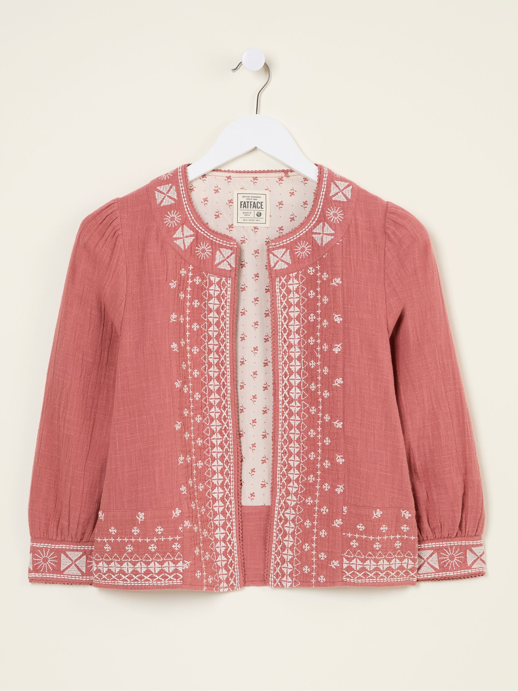 Zoe Pink Embroidered Jacket - Image 11 of 11