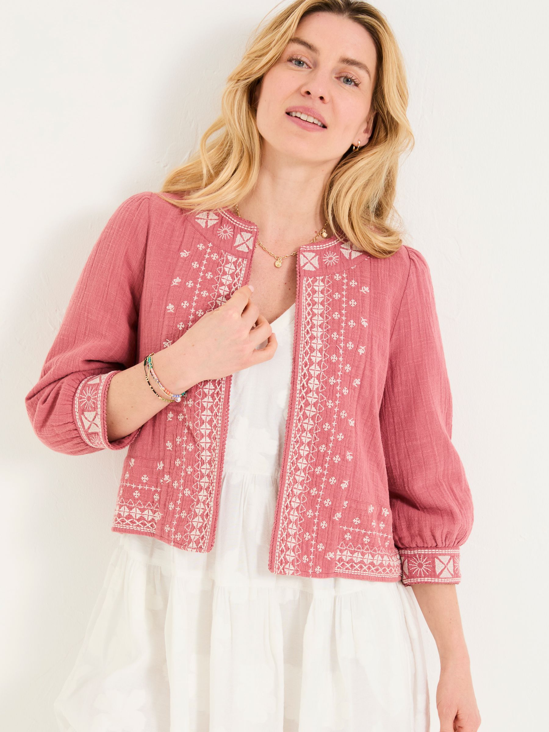 Zoe Pink Embroidered Jacket - Image 2 of 11