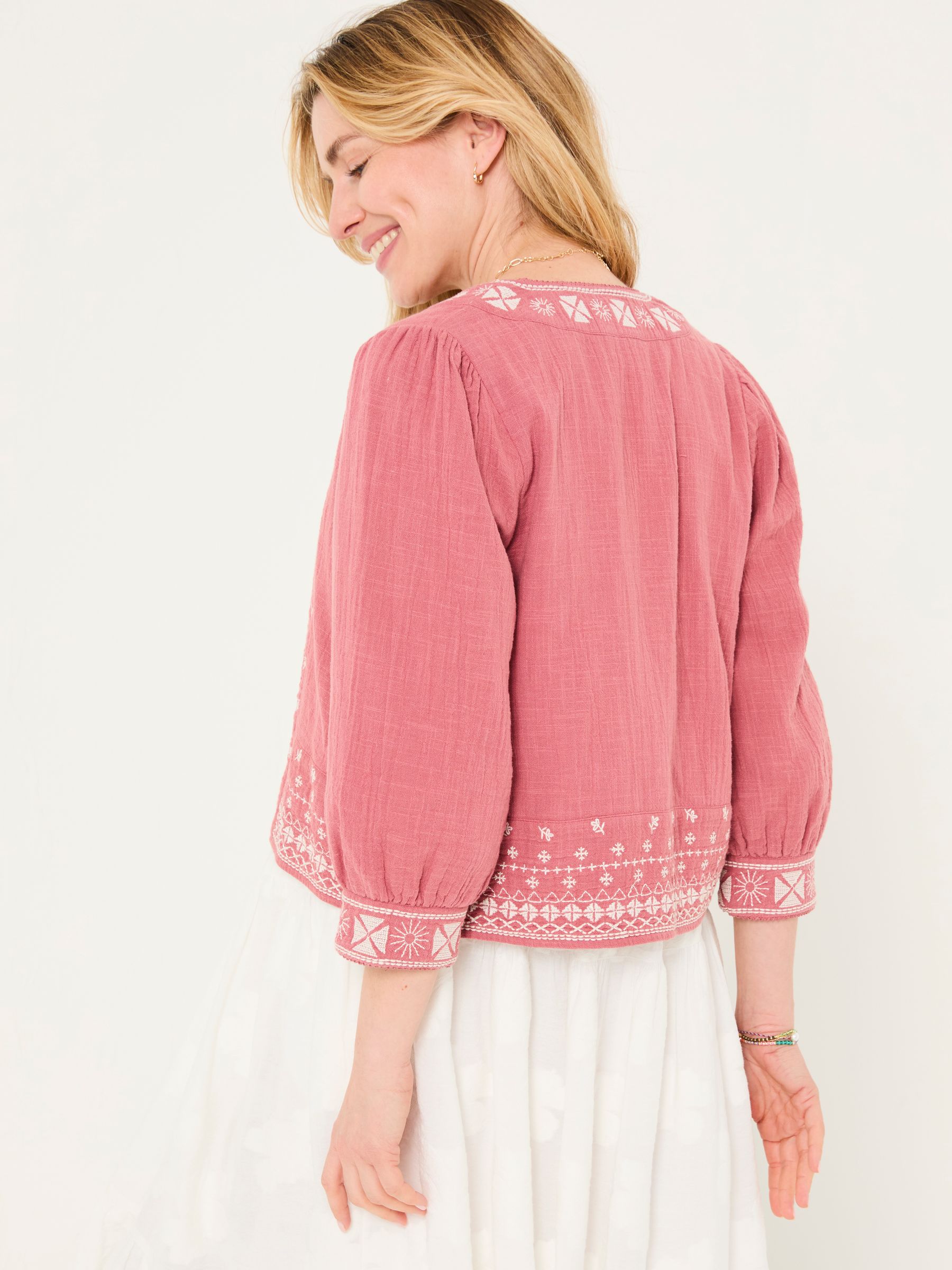 Zoe Pink Embroidered Jacket - Image 3 of 11