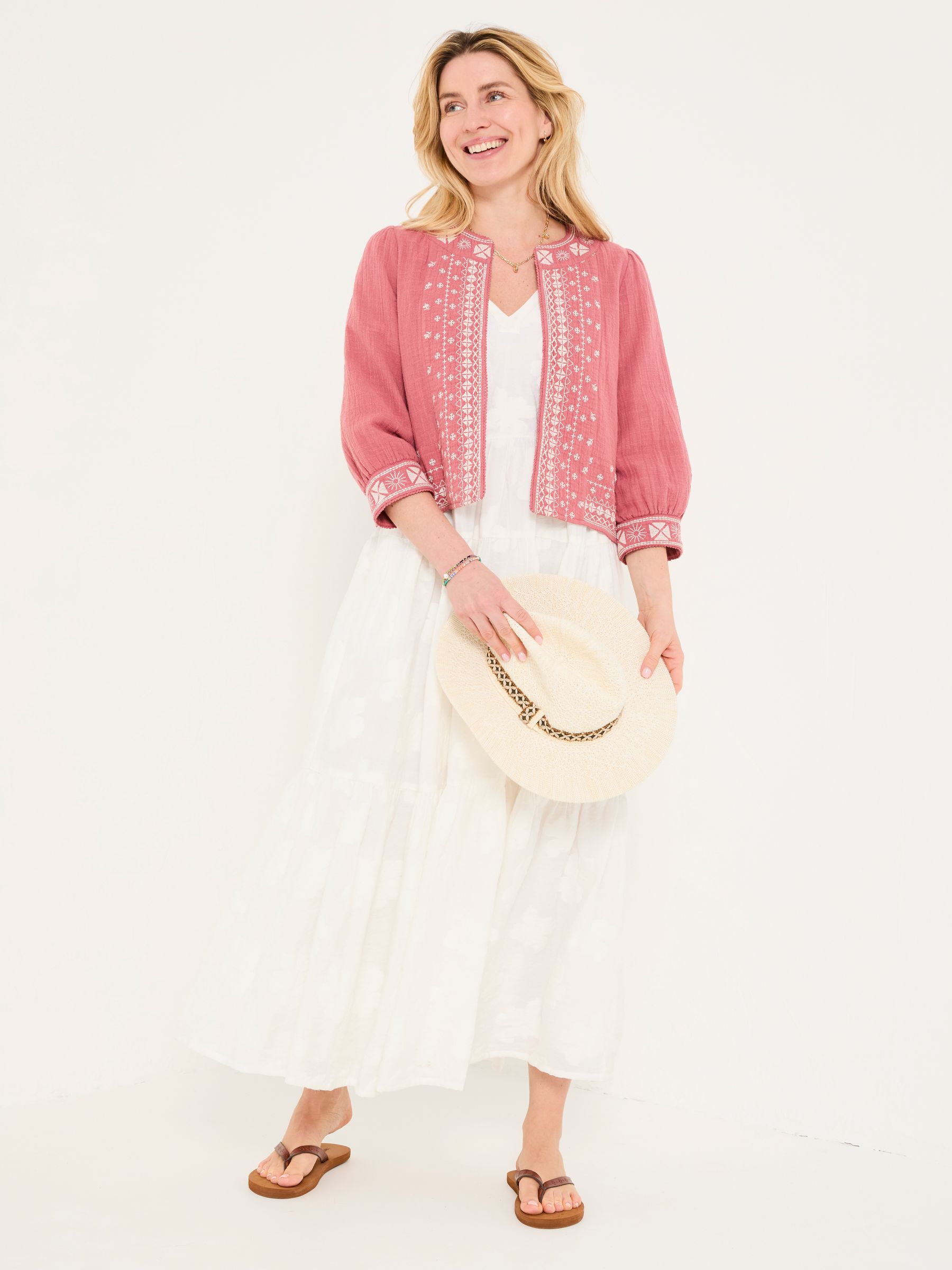 Zoe Pink Embroidered Jacket - Image 4 of 11