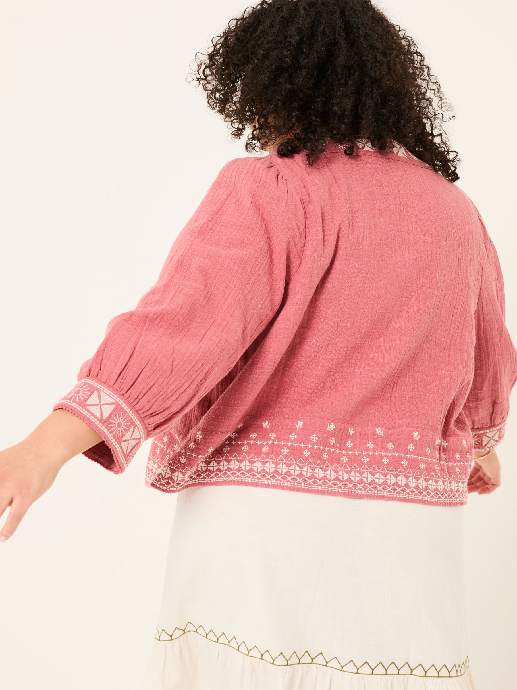 Zoe Pink Embroidered Jacket - Image 7 of 11