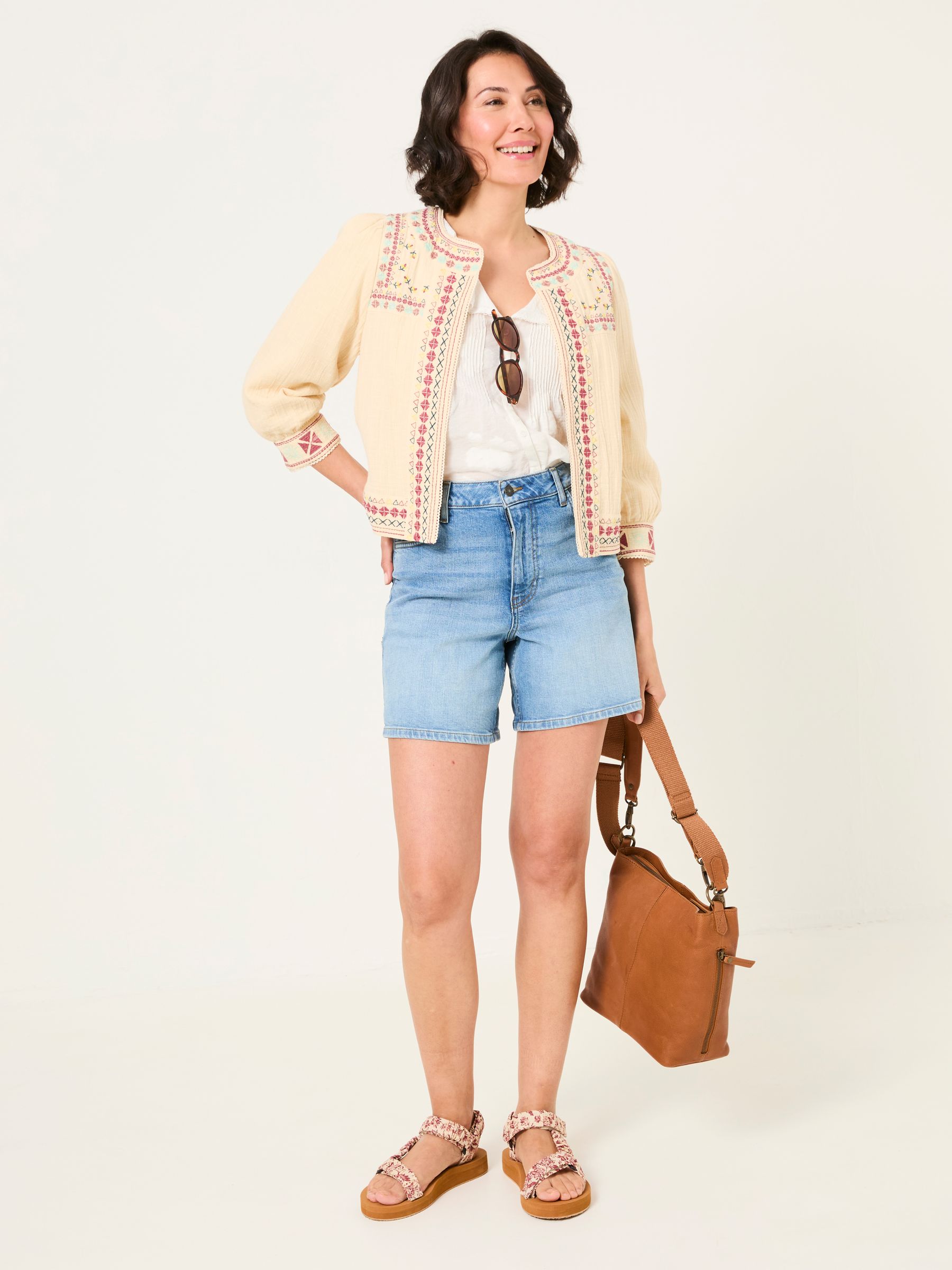 Zoe Ivory Embroidered Jacket - Image 4 of 7