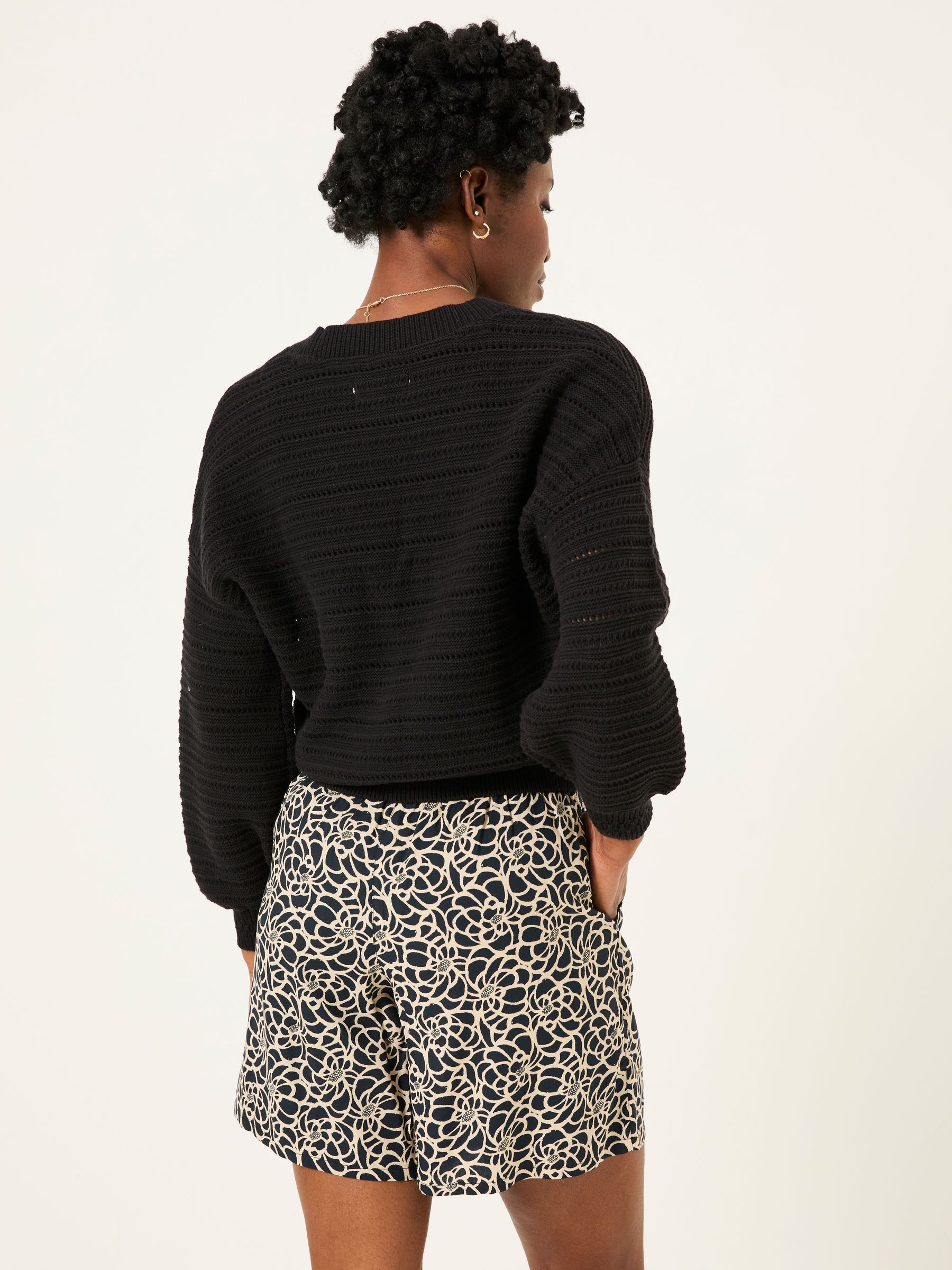Anna Black Shibori Long Flippy Shorts - Image 3 of 6