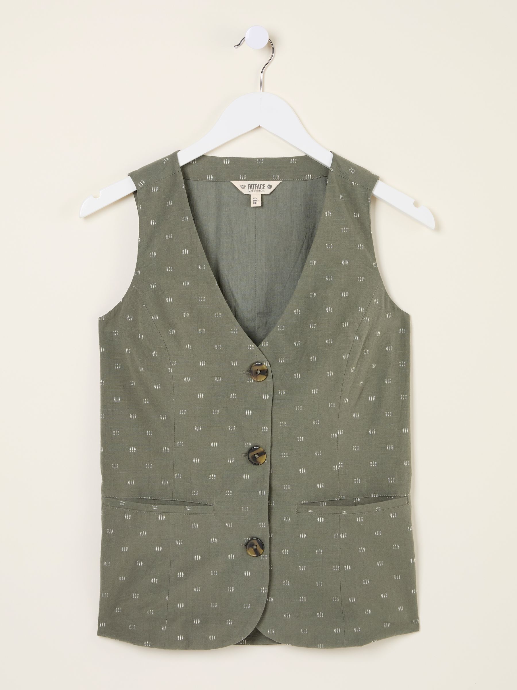 Florrie Light Green Florrie Embroidered Waistcoat - Image 11 of 11