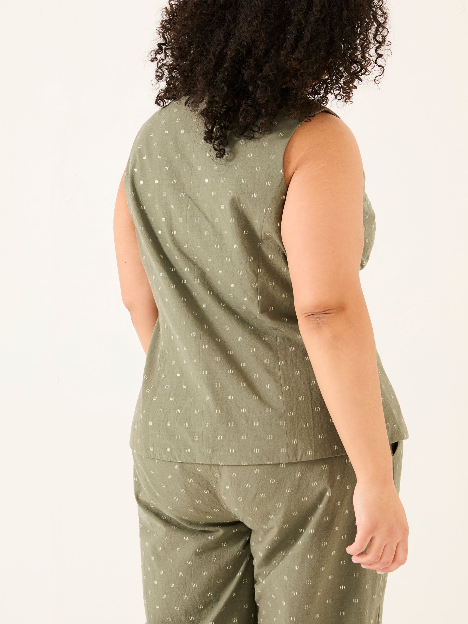 Florrie Light Green Florrie Embroidered Waistcoat - Image 8 of 11