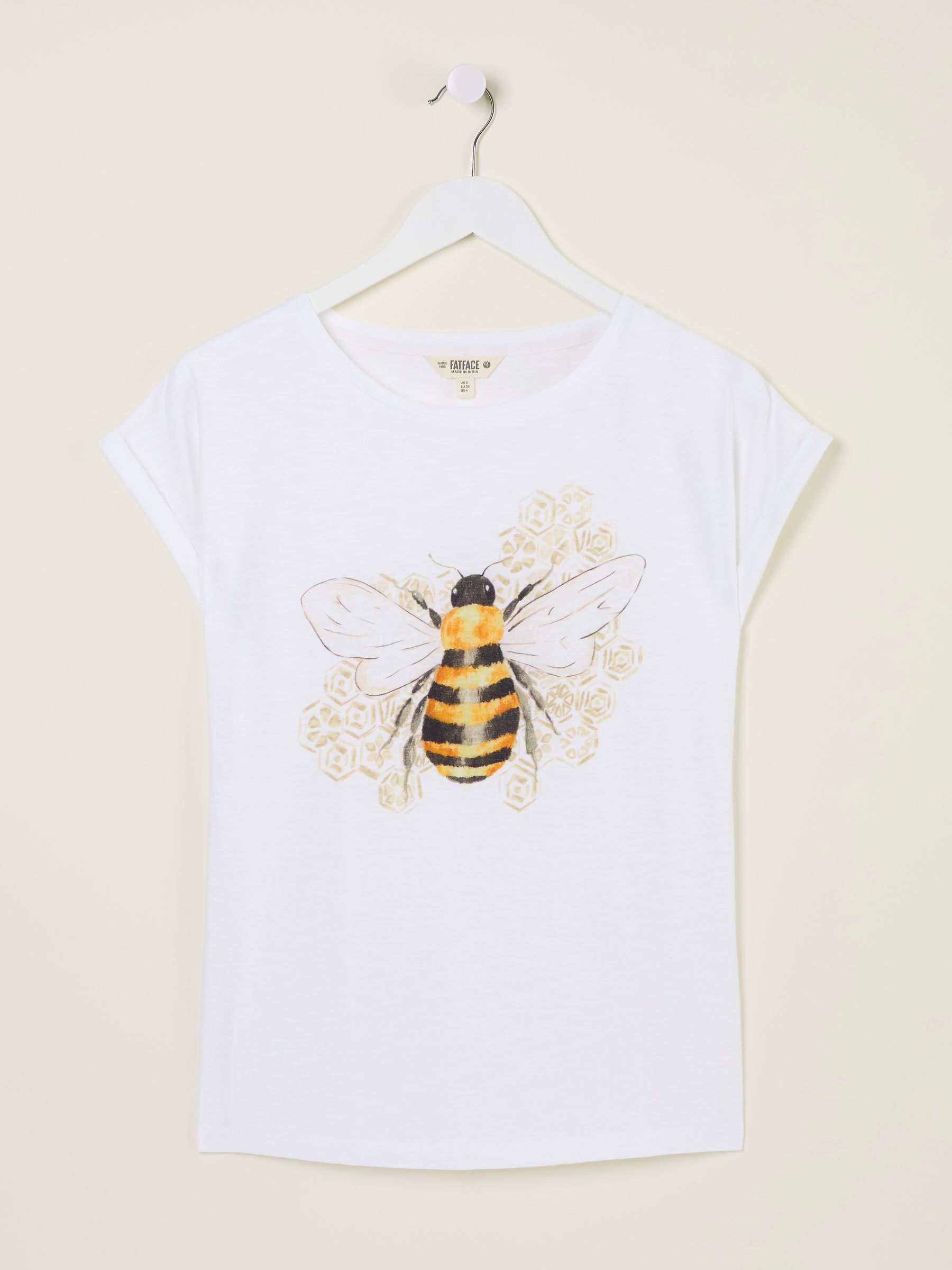 Ivy White Beeble Graphic T-Shirt | FatFace