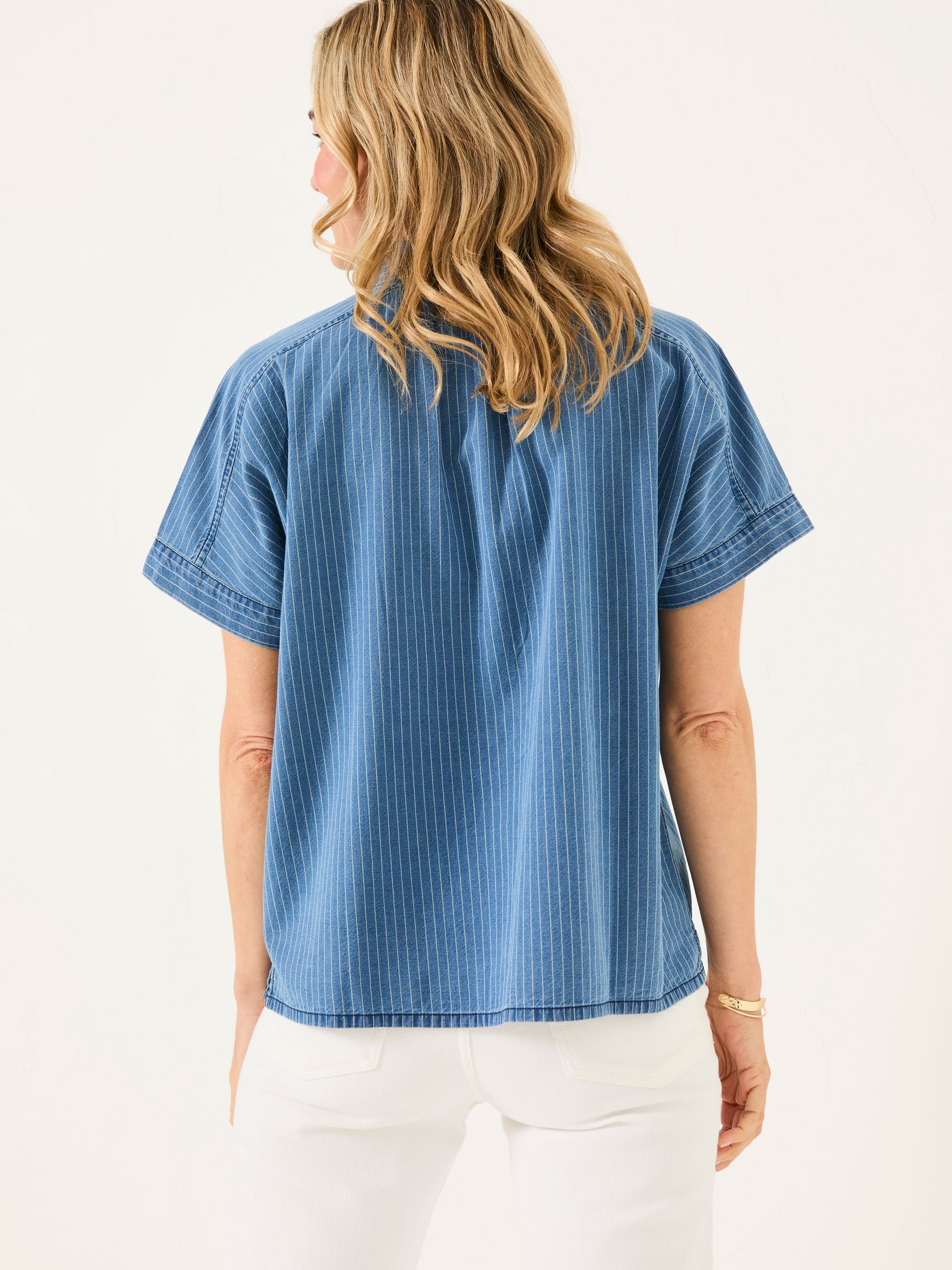 Sanchez Blue Denim Stripe Shirt - Image 2 of 5