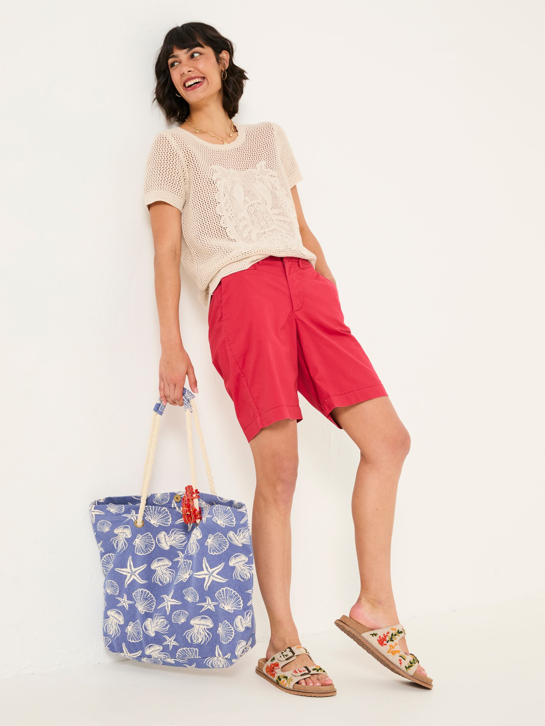 Sandown Rust Red Chino Shorts - Image 3 of 6