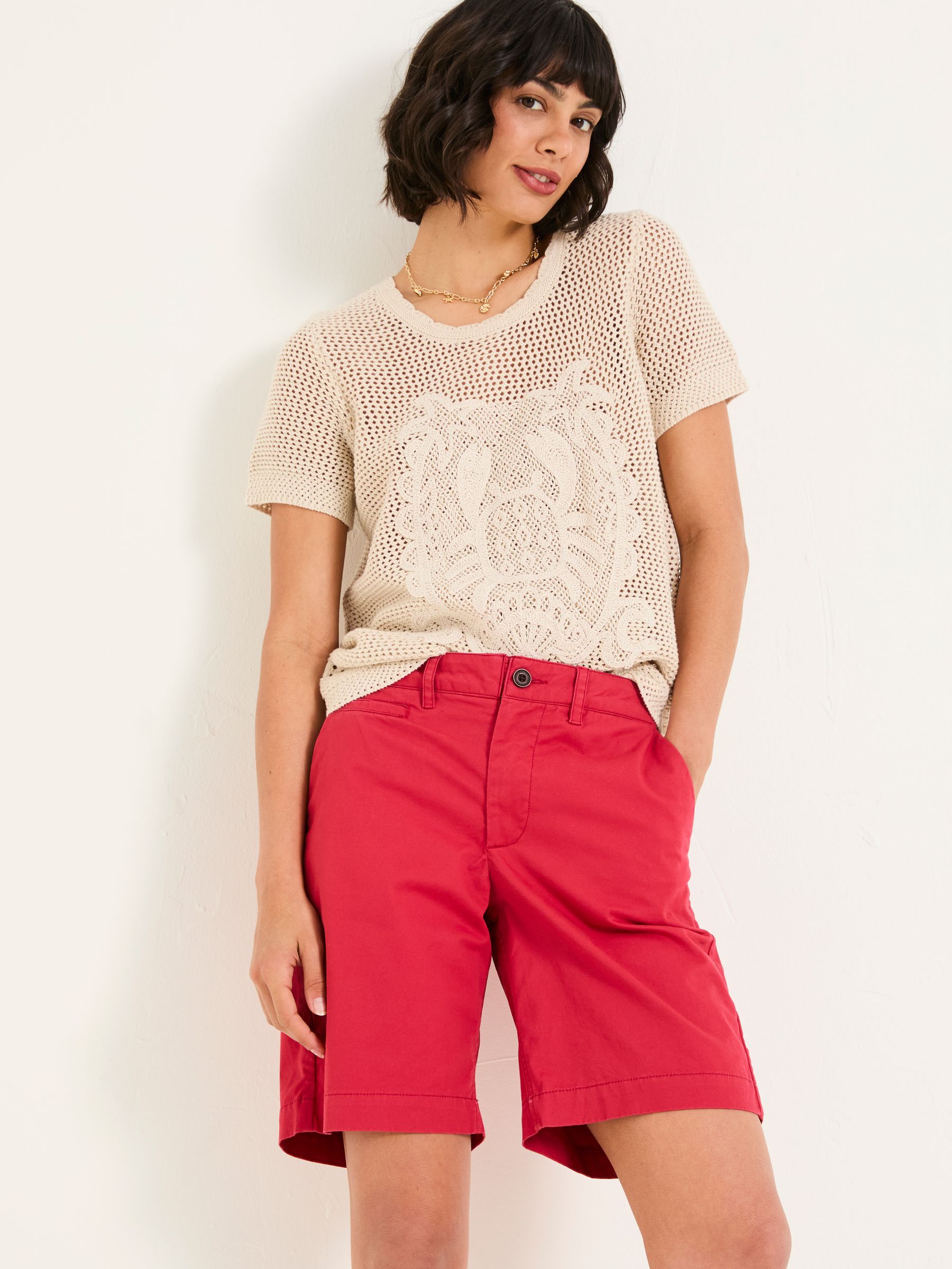 Sandown Rust Red Chino Shorts - Image 4 of 6