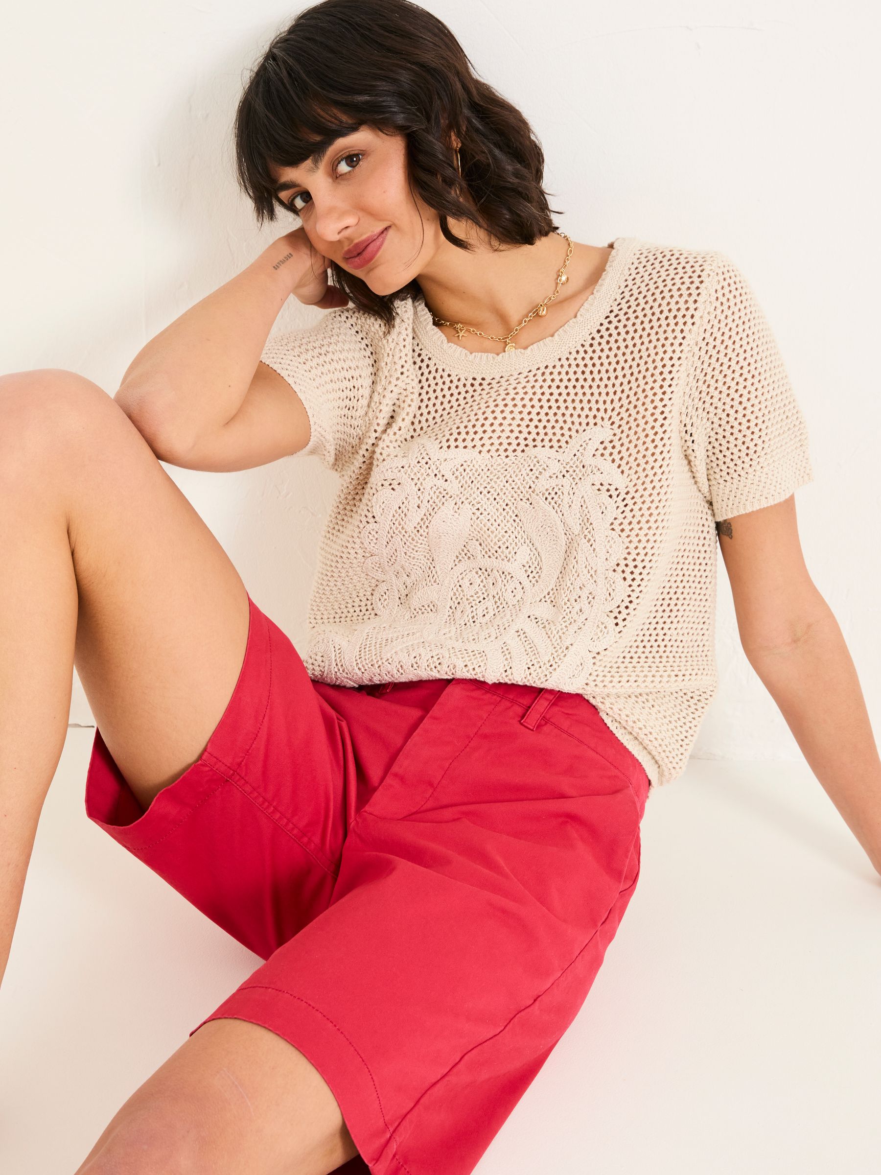 Sandown Rust Red Chino Shorts - Image 5 of 6
