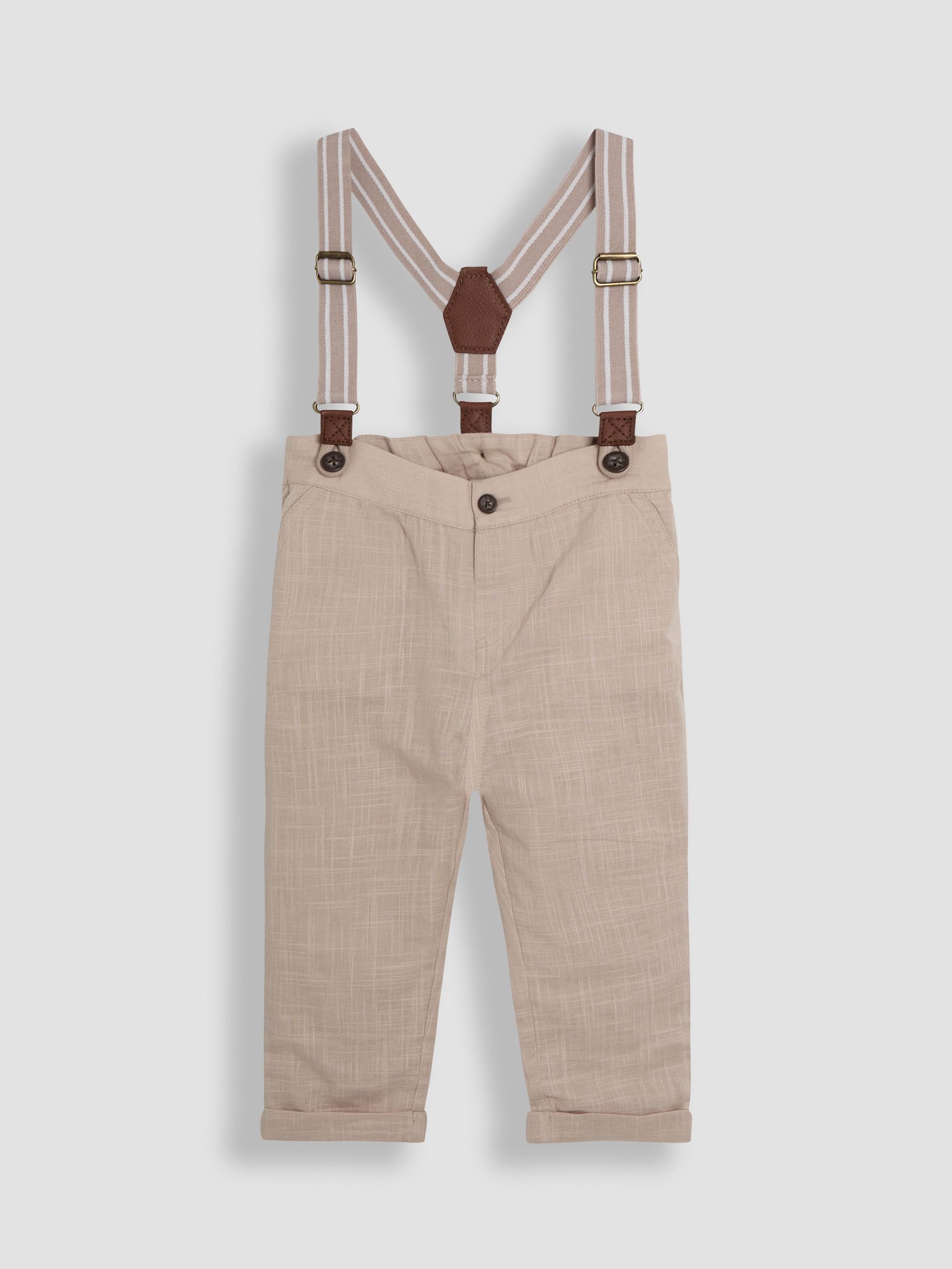 Stone 4-Piece Shirt & Trouser Set With Bow Tie & Braces - Image 3 of 8