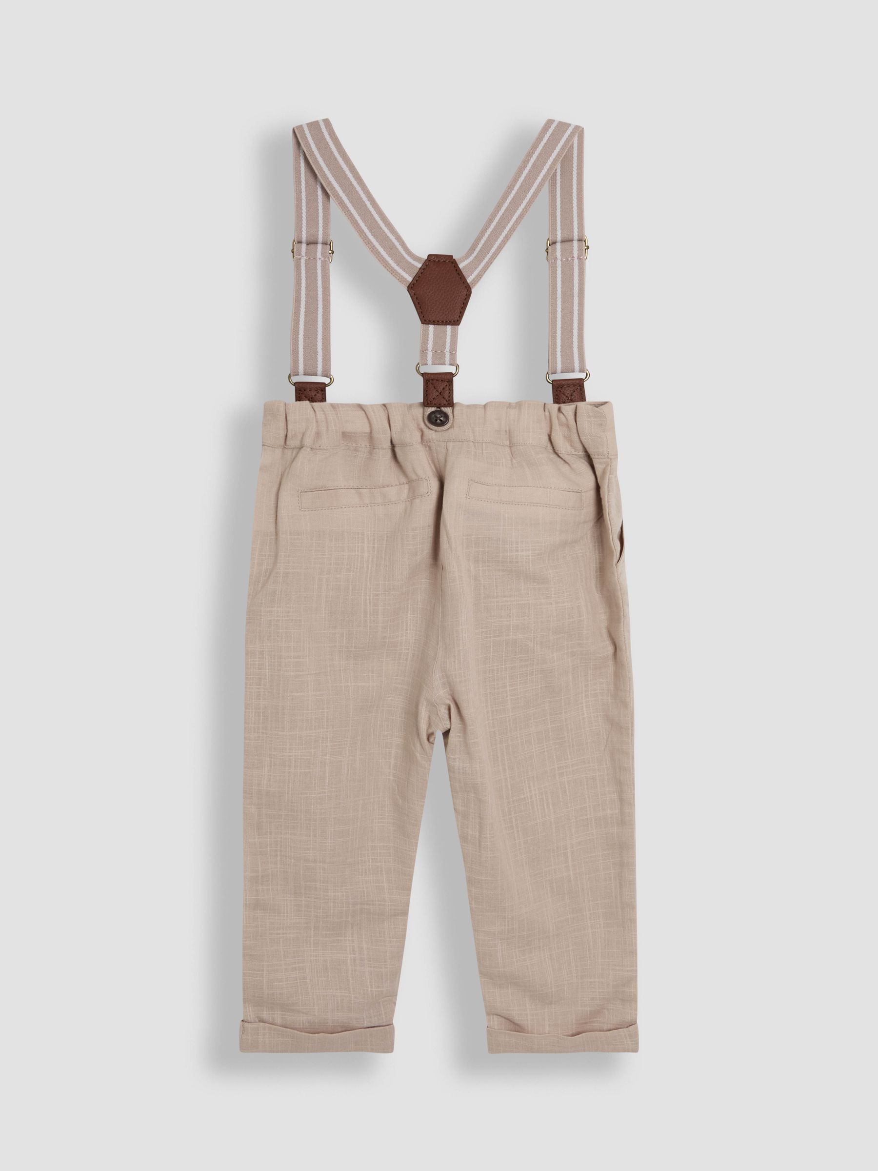 Stone 4-Piece Shirt & Trouser Set With Bow Tie & Braces - Image 5 of 8