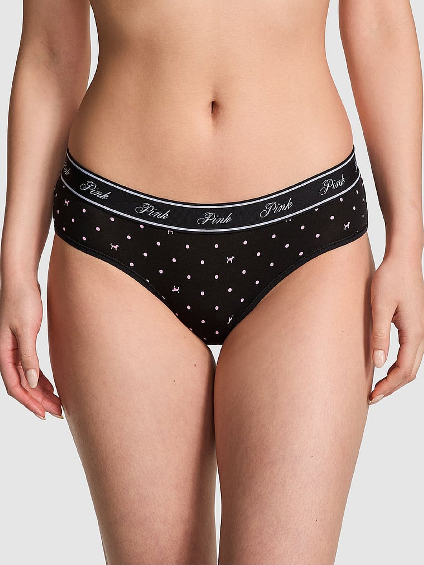 Black Dots Hipster Cotton Logo Knickers - Image 1 of 3