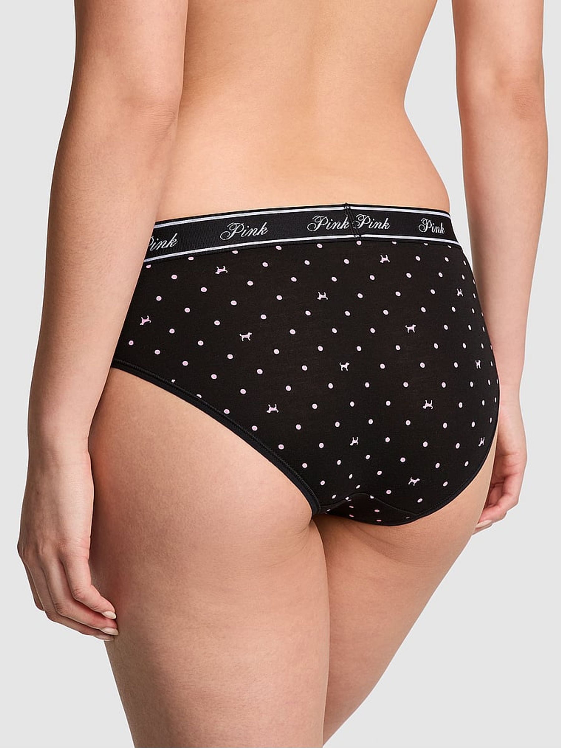Black Dots Hipster Cotton Logo Knickers - Image 2 of 3