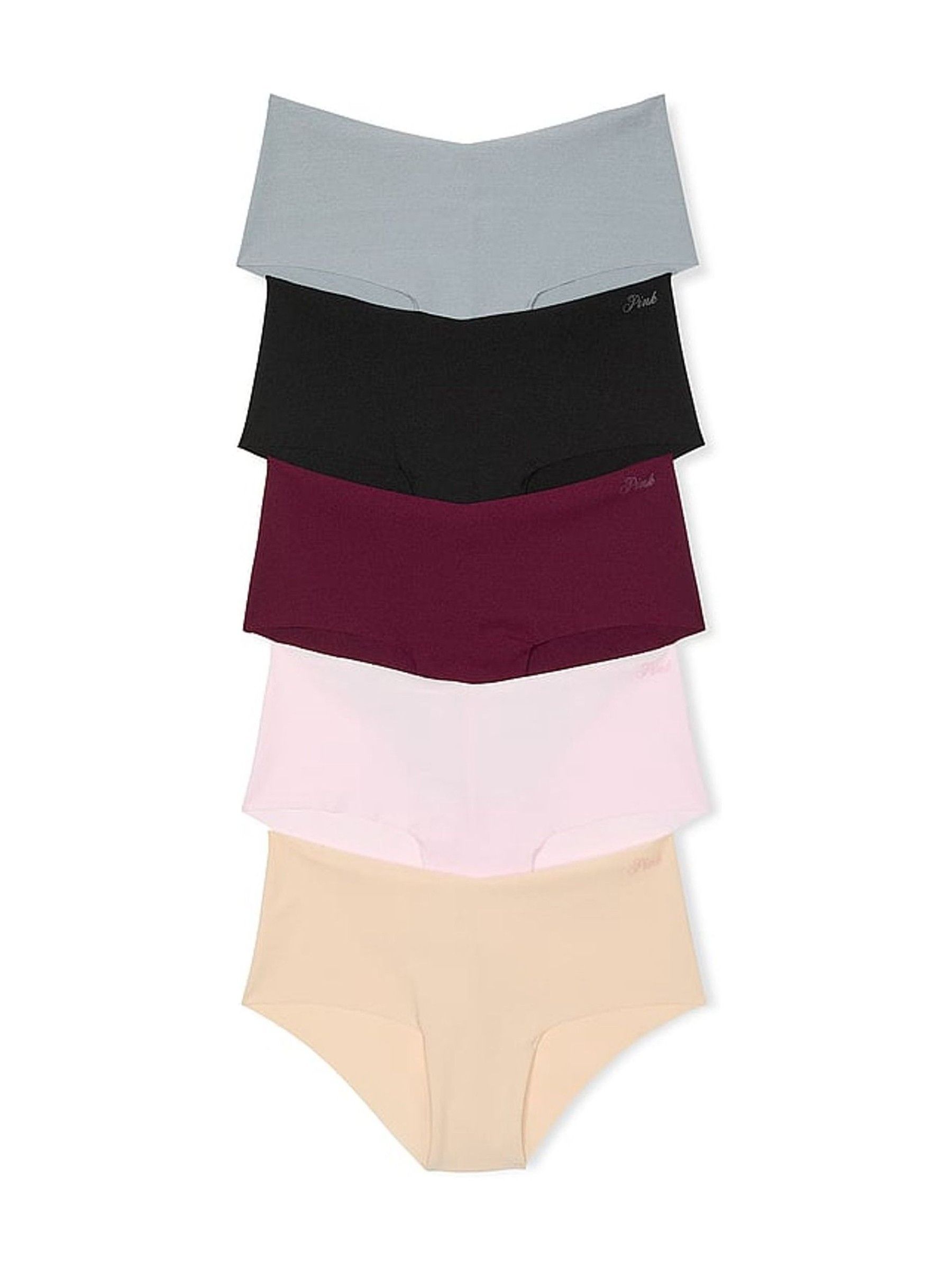 Grey/Black/Purple/Pink/Marzipan Cheeky 5 Pack Knickers - Image 1 of 3