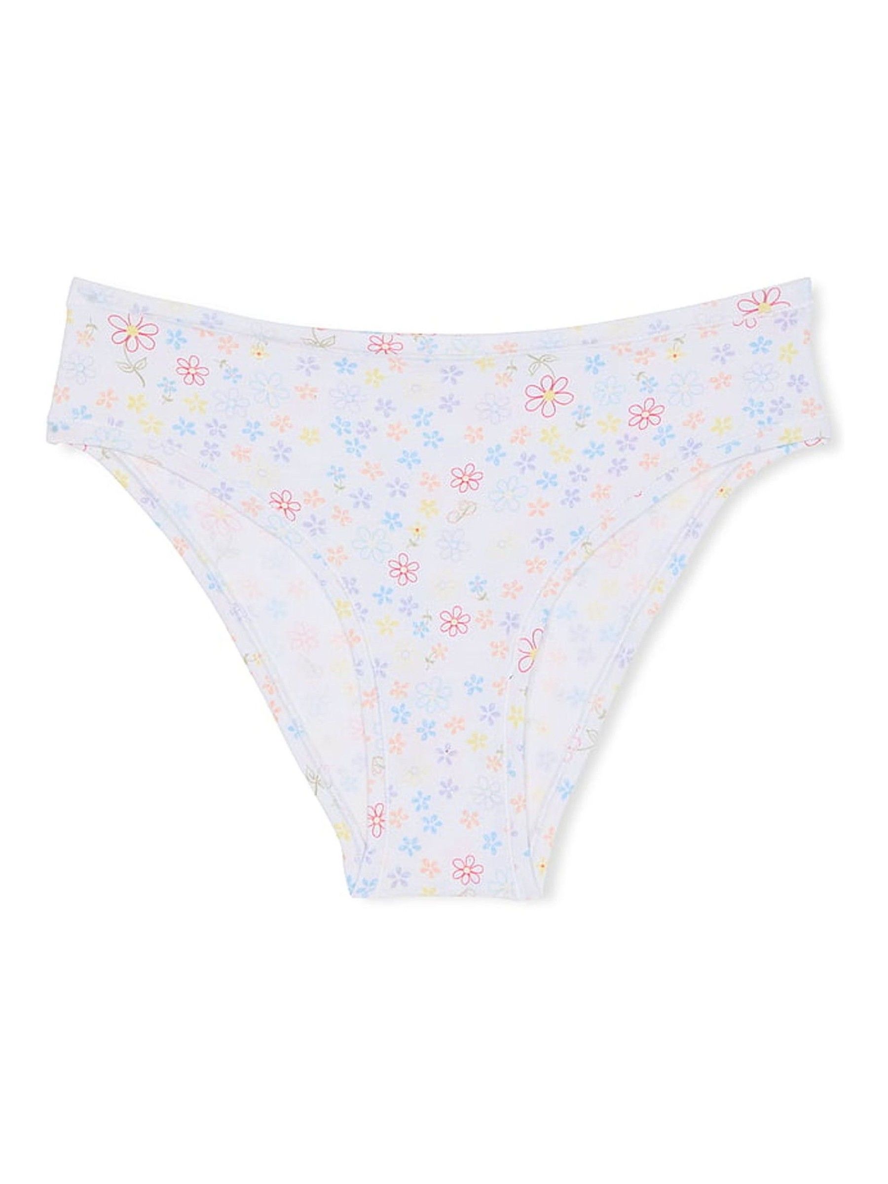 White Floral Cheeky Cotton Knickers - Image 3 of 3