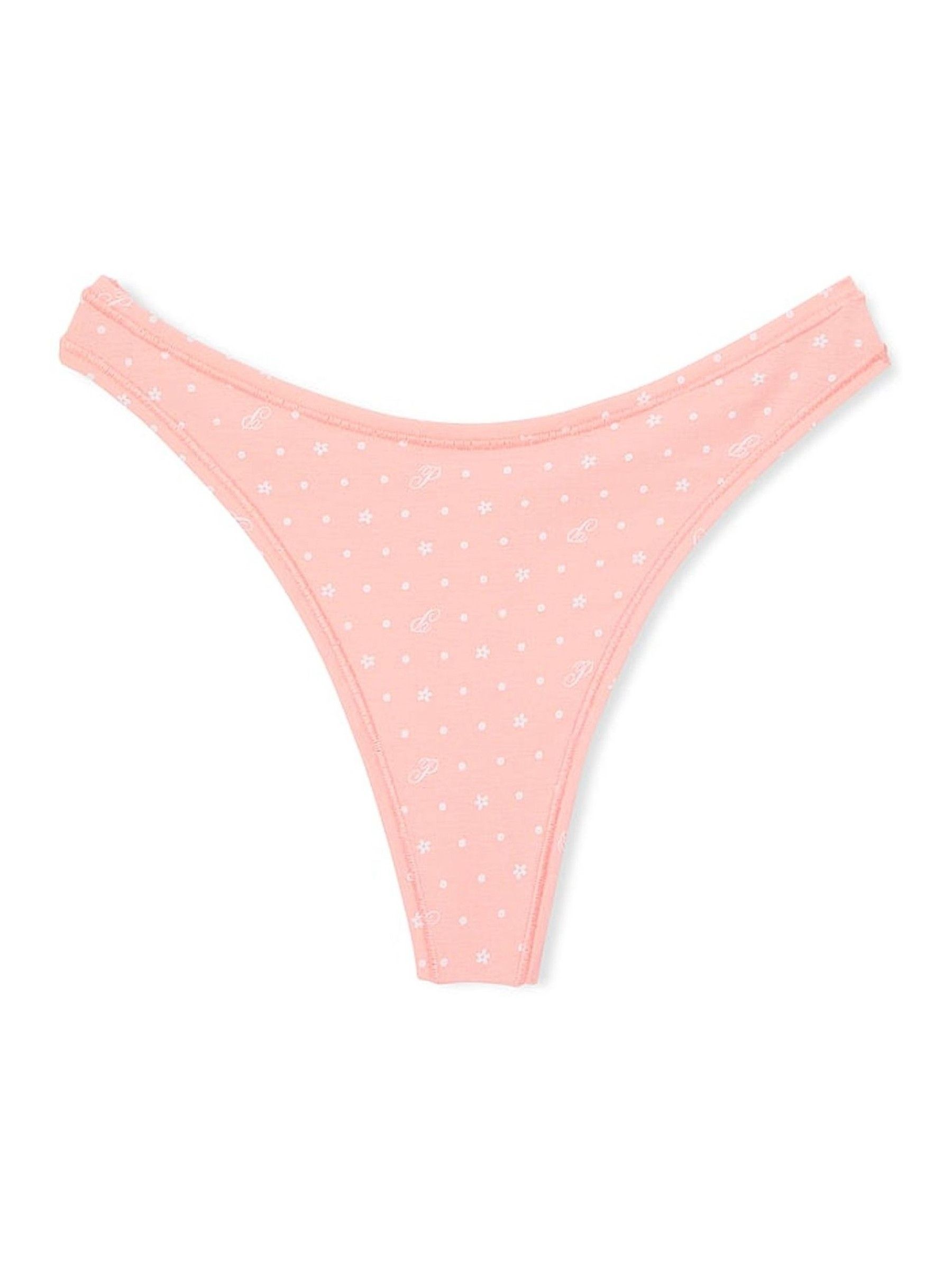Apricot Pink Thong Cotton Knickers - Image 3 of 3