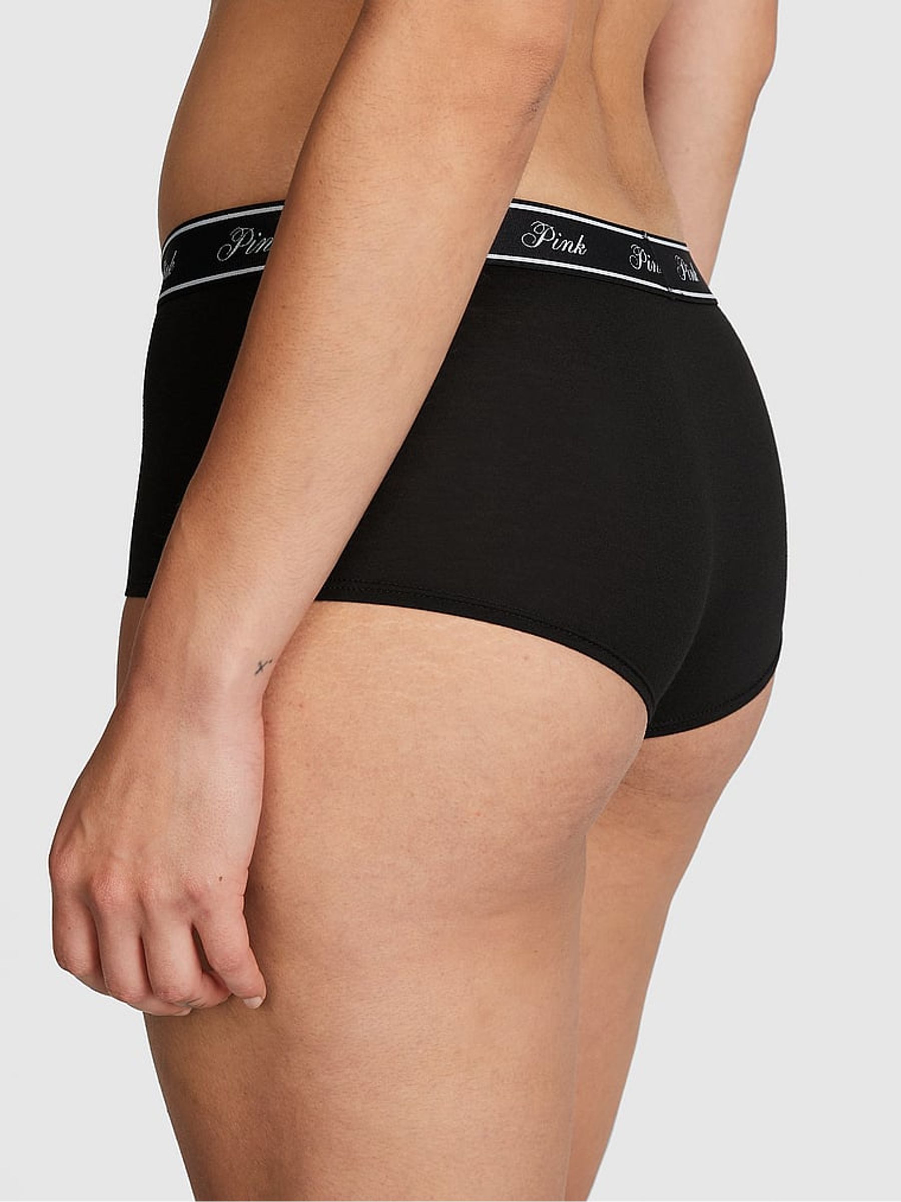 Black/White/Green/Grey/Pink Short Logo 5 Pack Knickers - Image 3 of 3