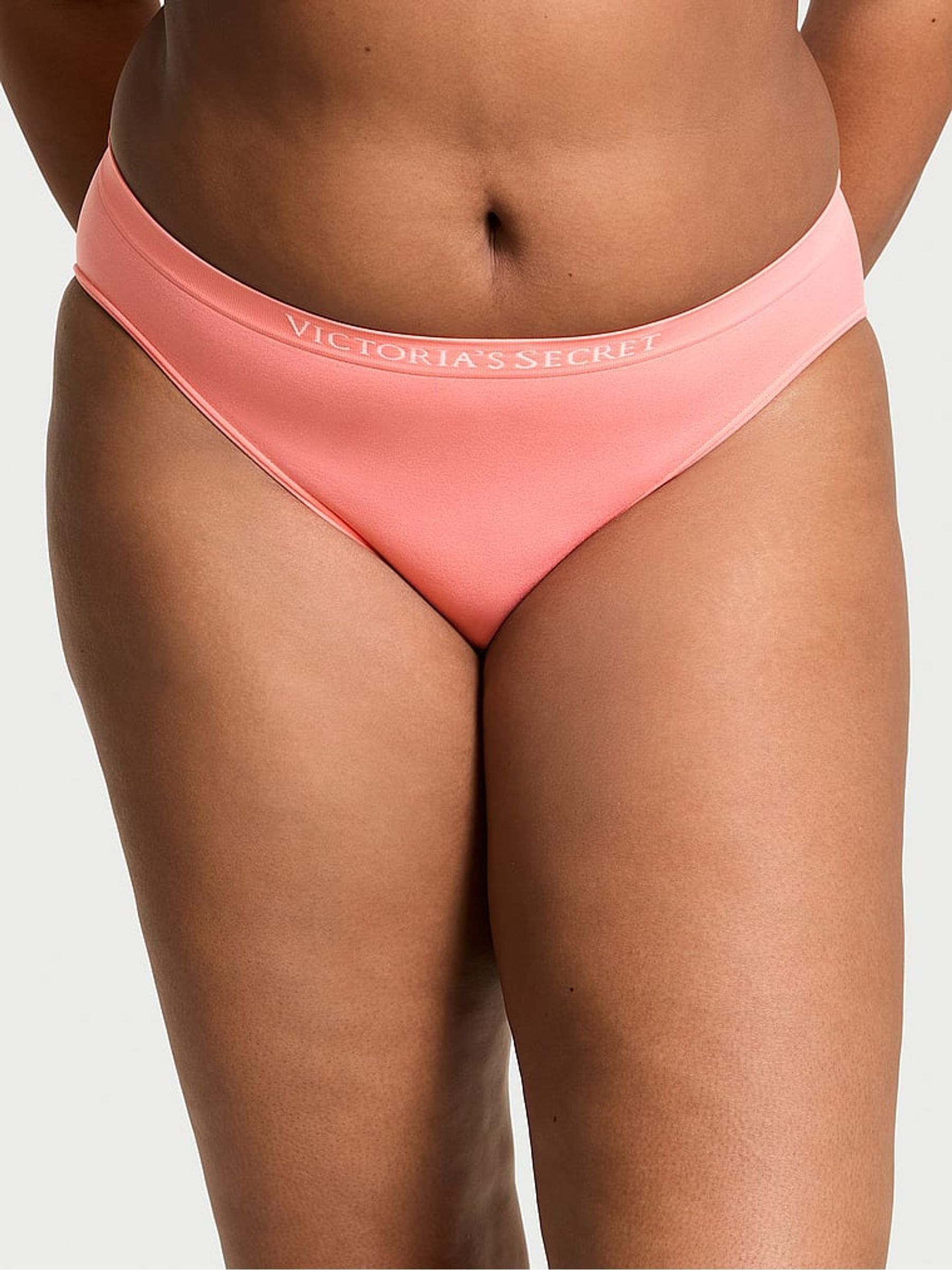 Coral Ribbon Orange Bikini Knickers - Image 1 of 3