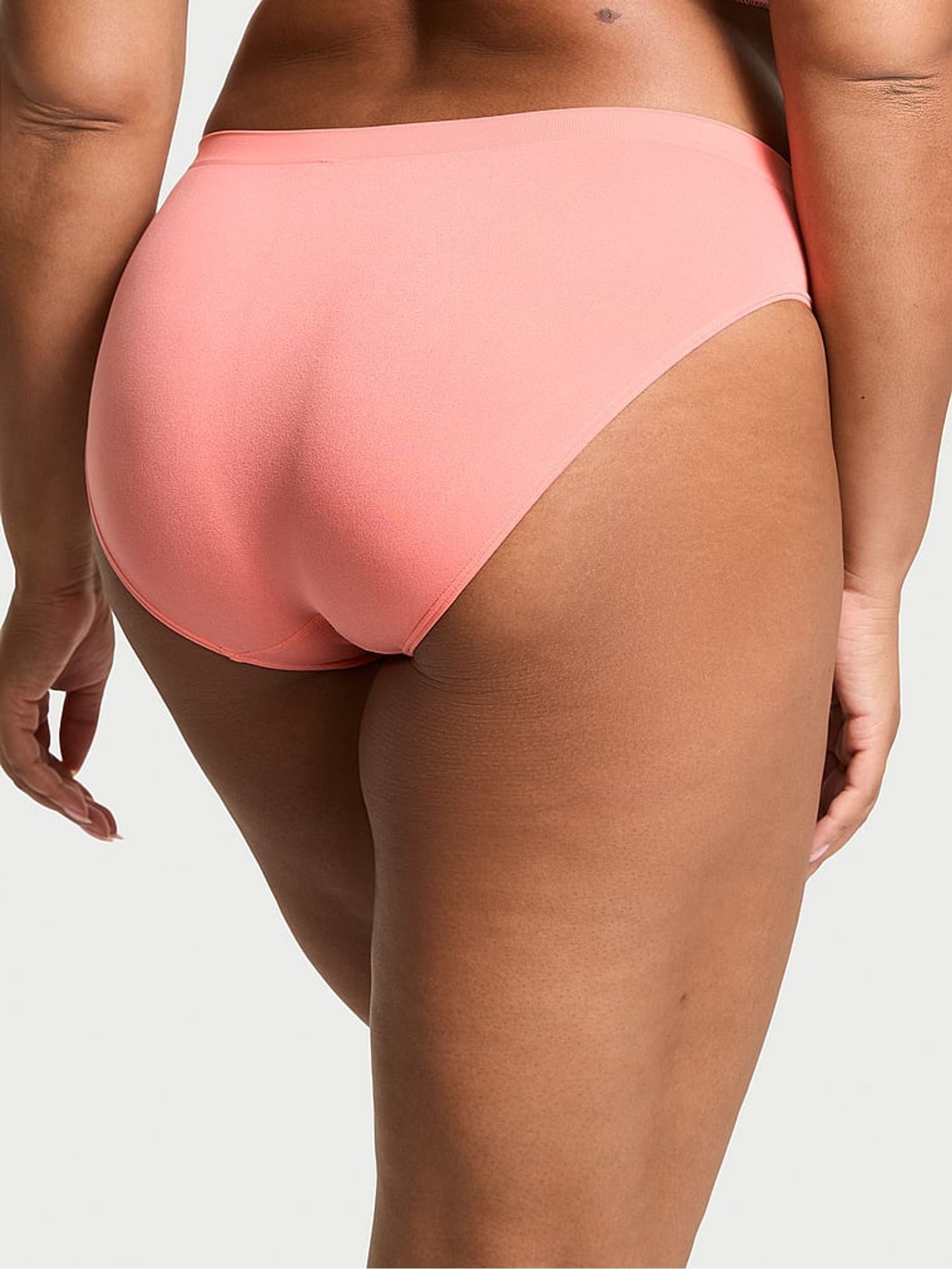 Coral Ribbon Orange Bikini Knickers - Image 2 of 3