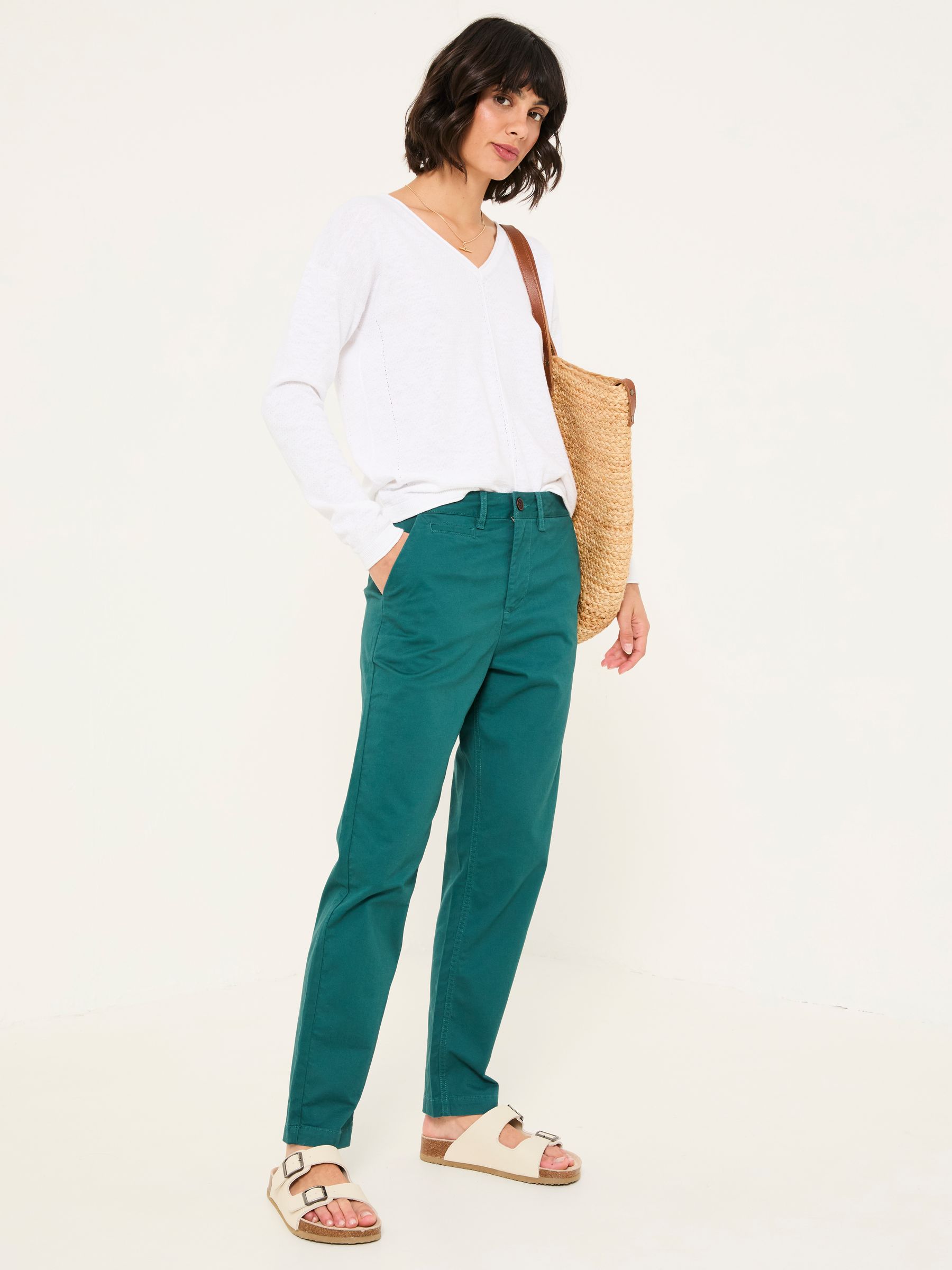 Rye Teal Blue Chino Trousers - Image 3 of 6