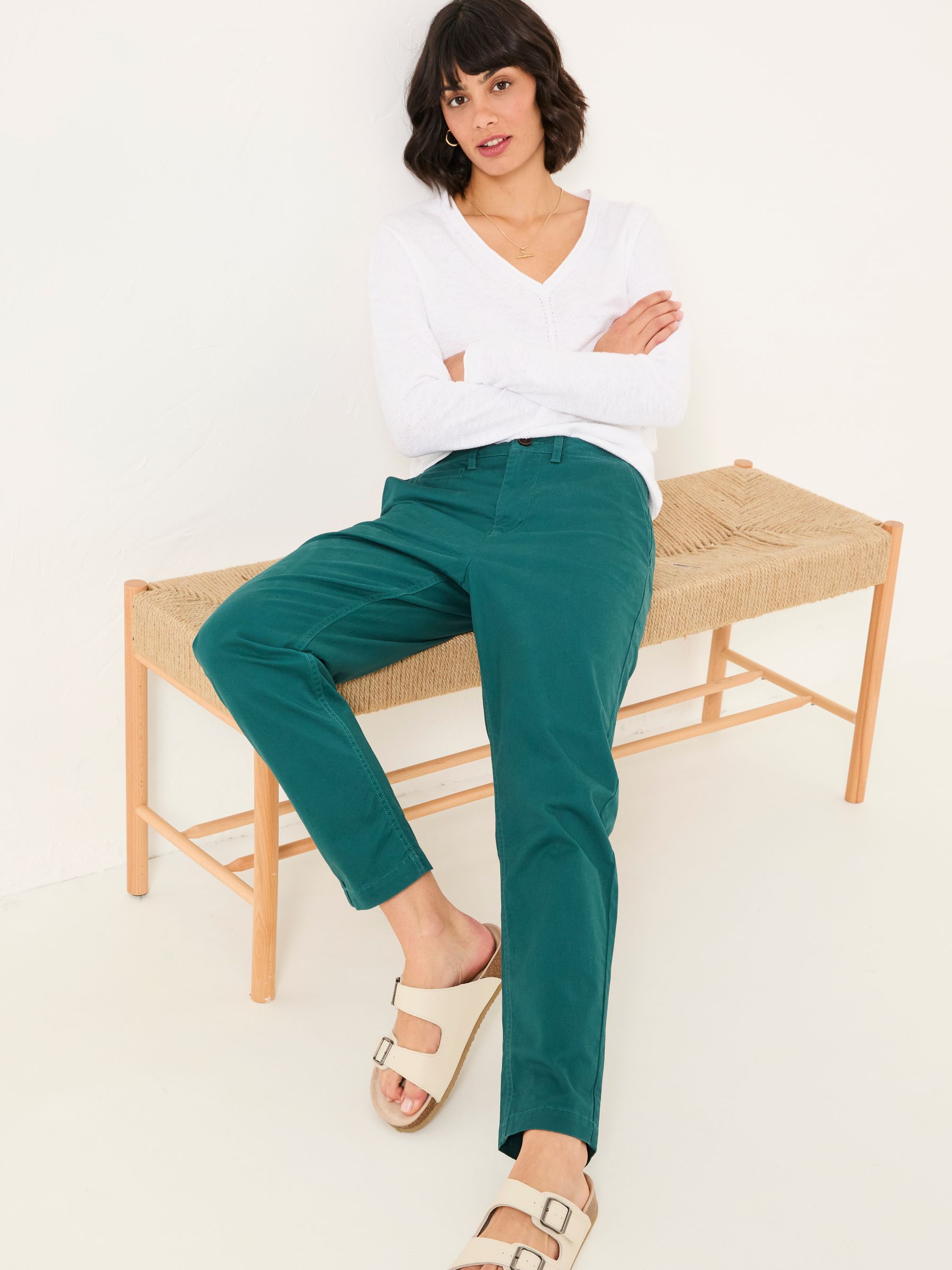 Rye Teal Blue Chino Trousers - Image 5 of 6
