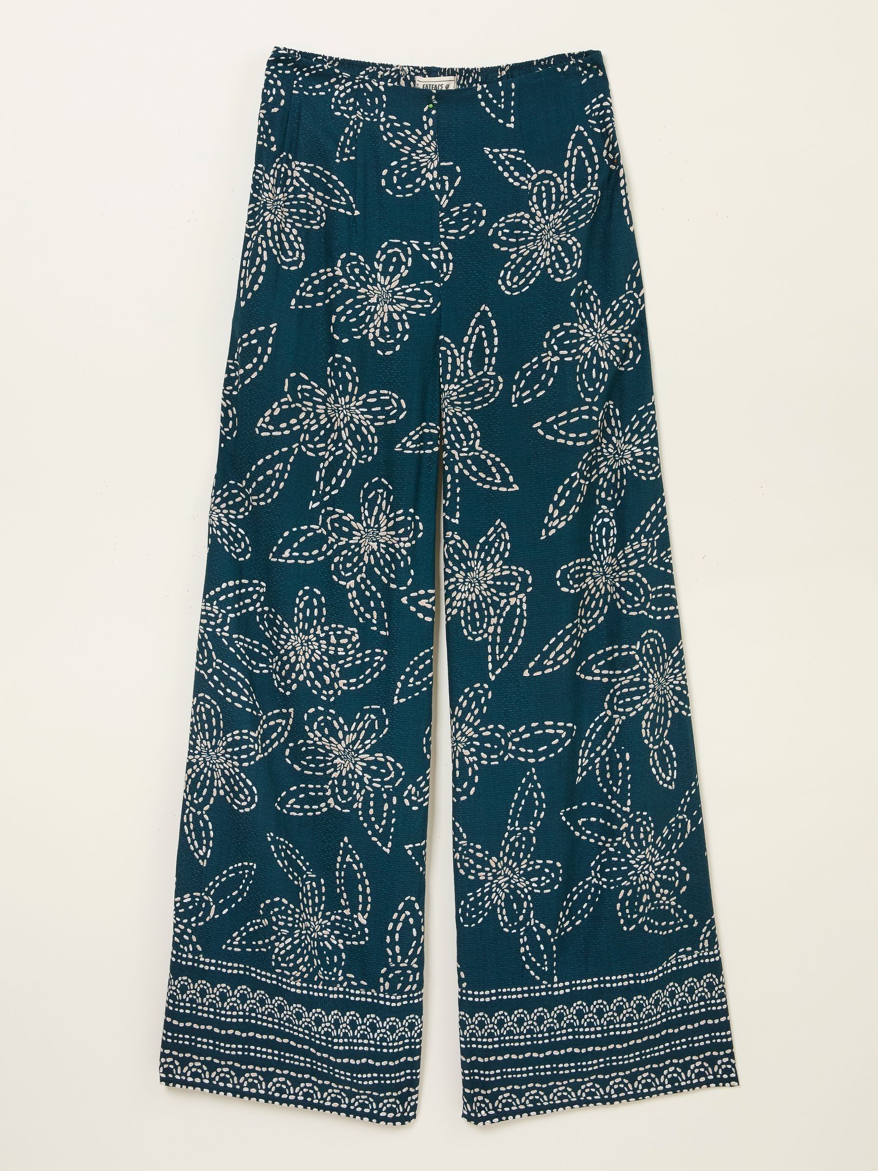 Zelda Navy Wide Leg Trousers - Image 10 of 10