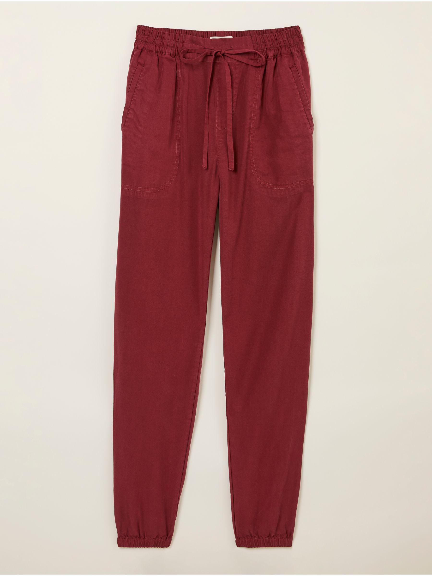 Lyme Burgundy Red Cuffed Joggers - Image 6 of 6