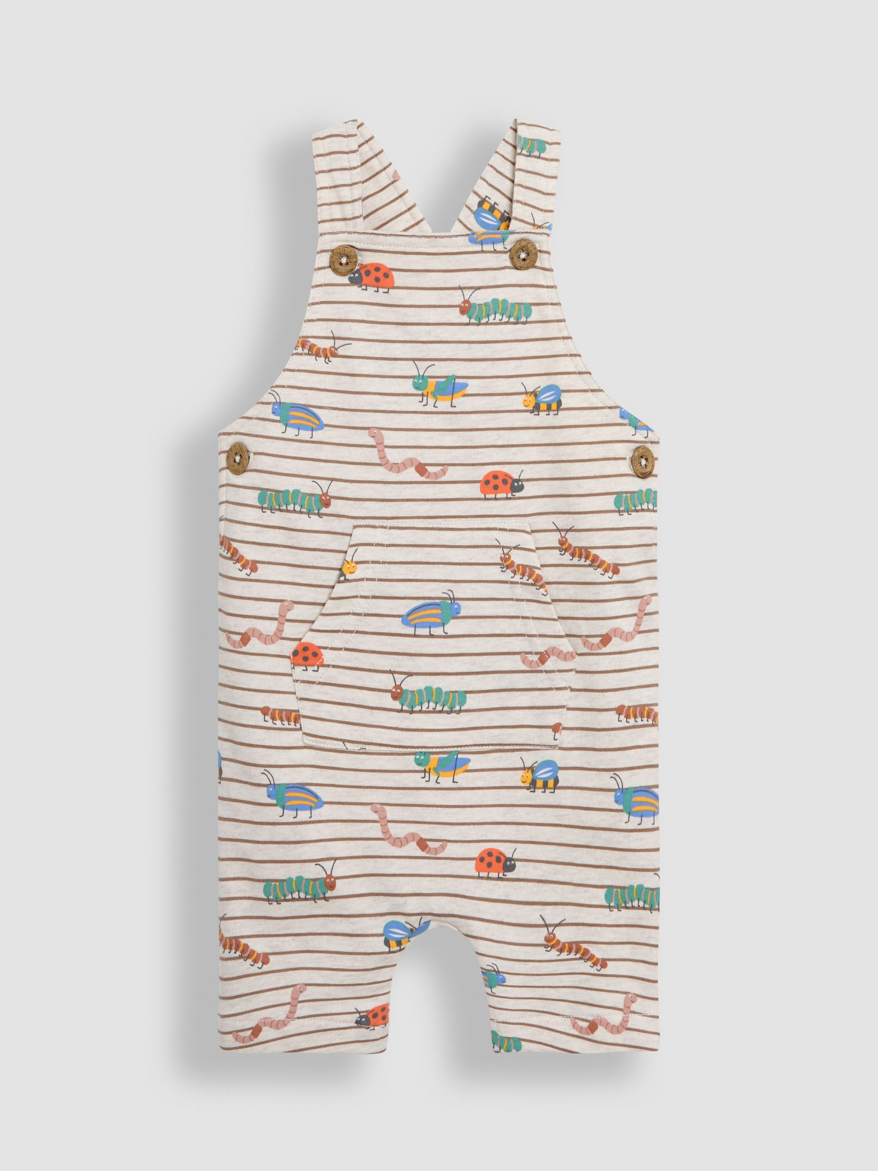 Natural Bug Print Dungarees & T-Shirts Set 2 Piece - Image 2 of 6