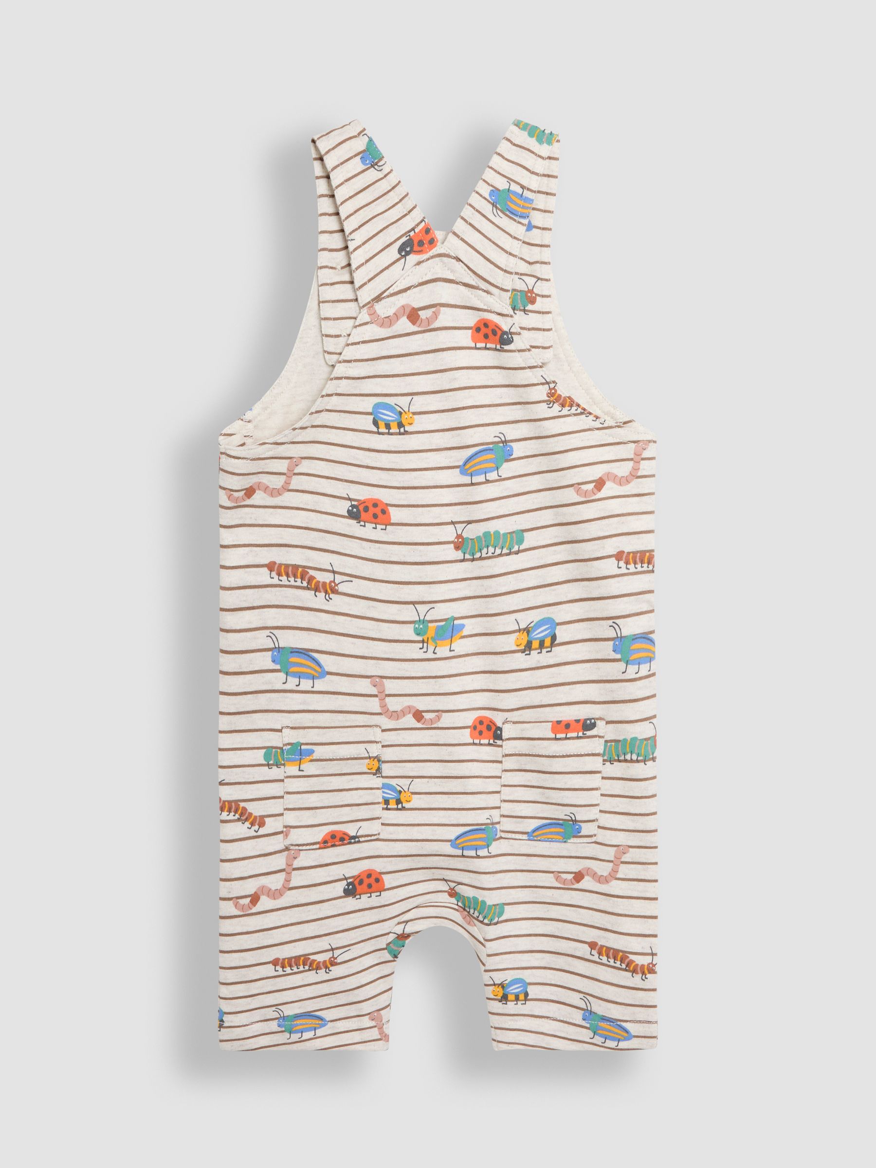 Natural Bug Print Dungarees & T-Shirts Set 2 Piece - Image 3 of 6