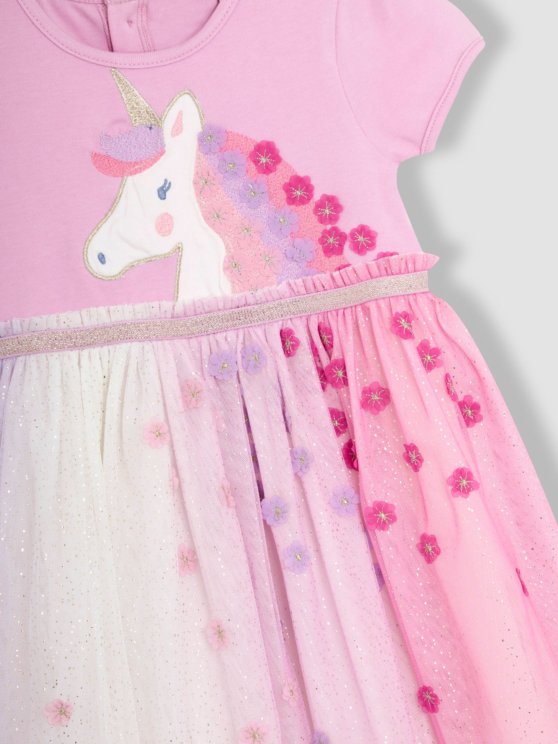 Lilac Purple Unicorn Appliqué Tulle Party Dress - Image 3 of 3