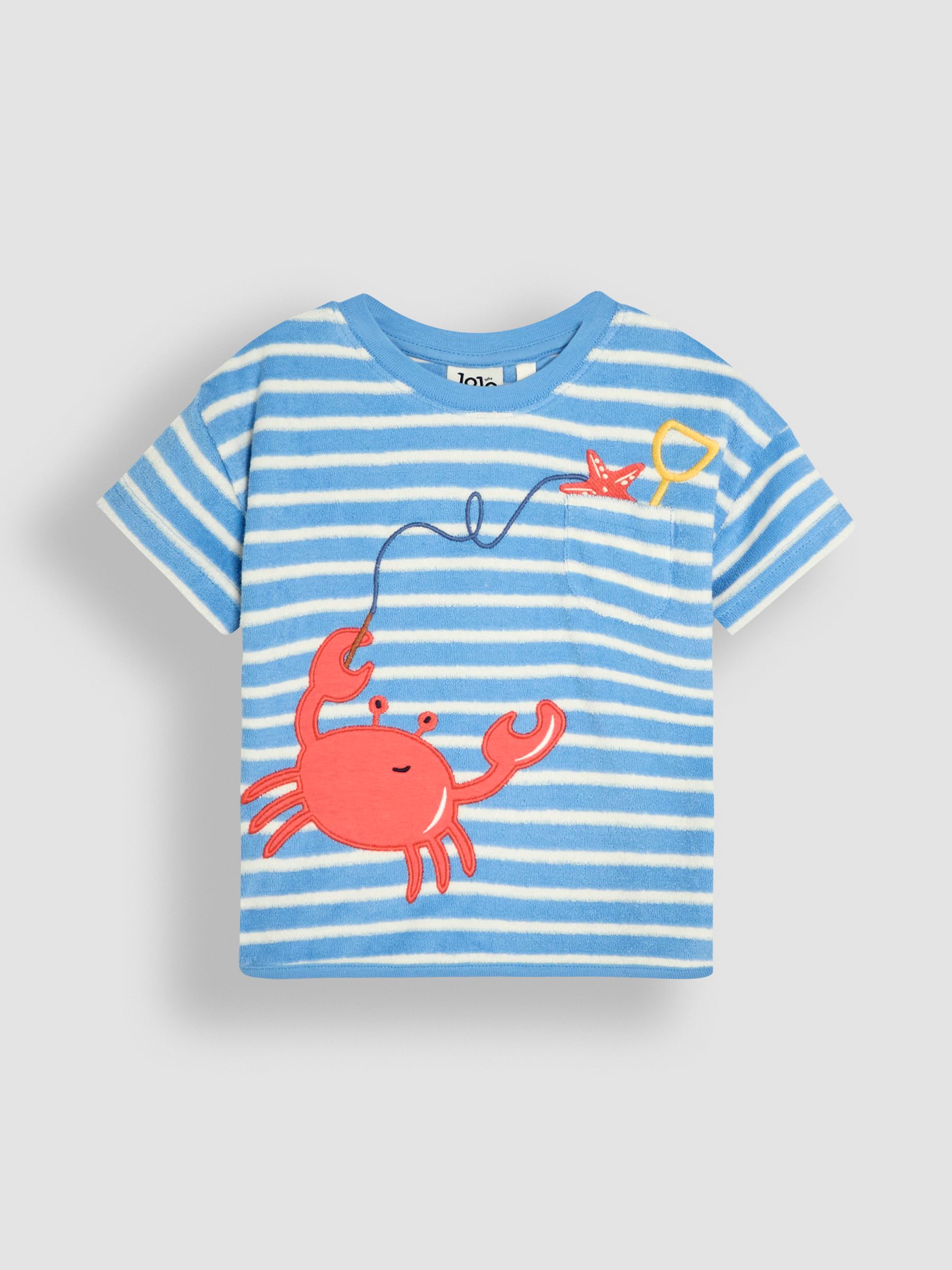 Blue 2-Piece Crab Textured T-Shirt & Shorts Set - Image 2 of 6