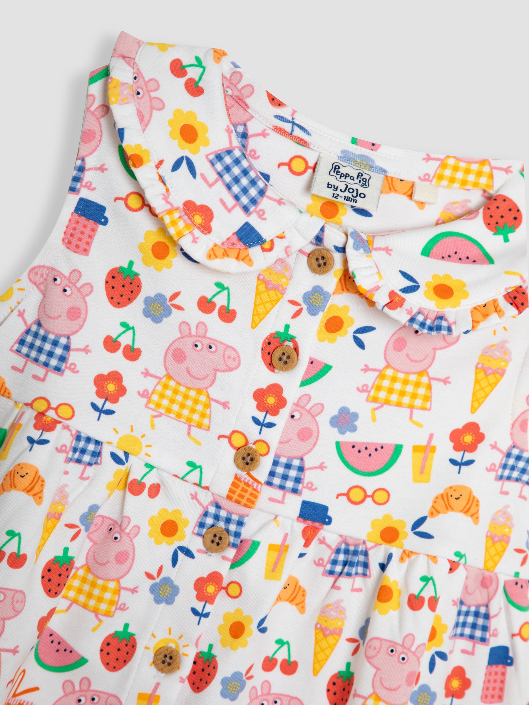 Pink Peppa Pig Button Through Dress - Image 3 of 3