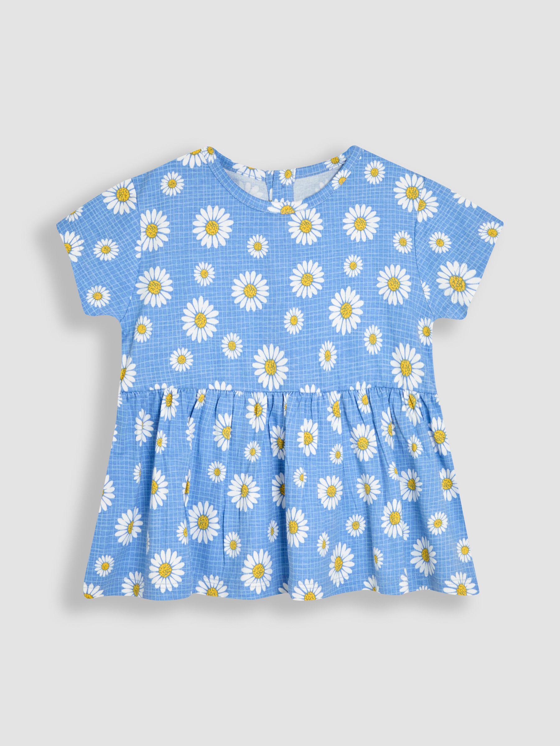 Blue Sunflower Floral Print Drop Shoulder T-Shirts 2 Pack - Image 2 of 7