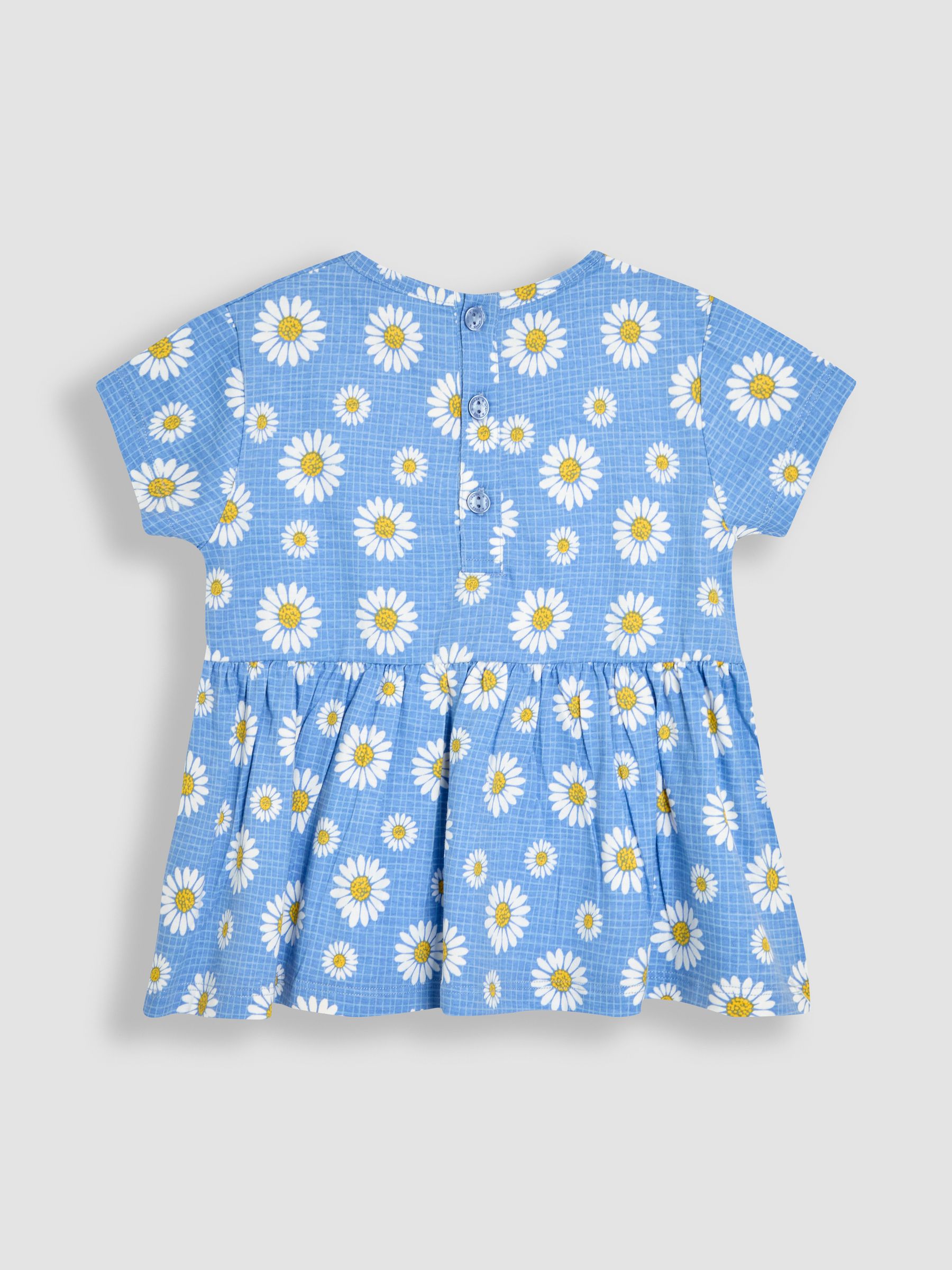 Blue Sunflower Floral Print Drop Shoulder T-Shirts 2 Pack - Image 3 of 7
