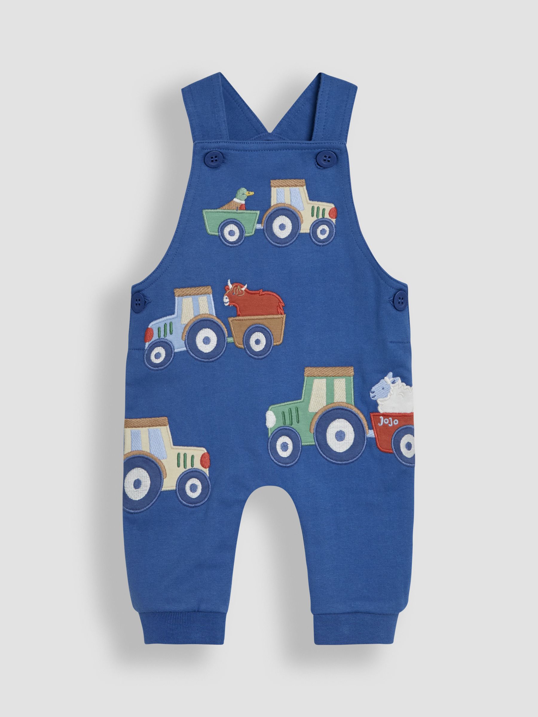 Denim Tractor 2-Piece Appliqué Dungarees & T-Shirt Set - Image 2 of 7