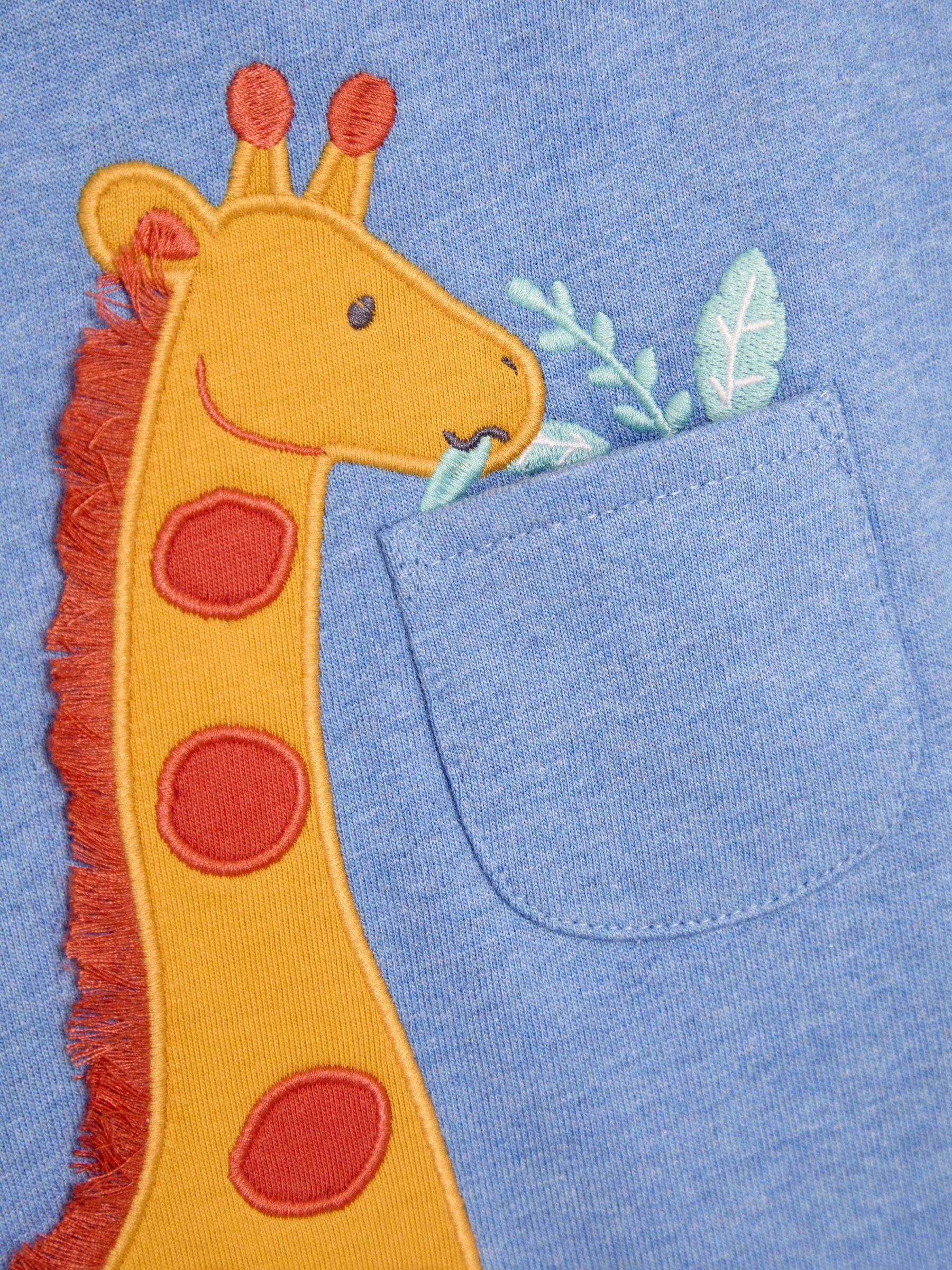 Blue Giraffe 2-Piece Appliqué Dungarees & T-Shirt Set - Image 7 of 7