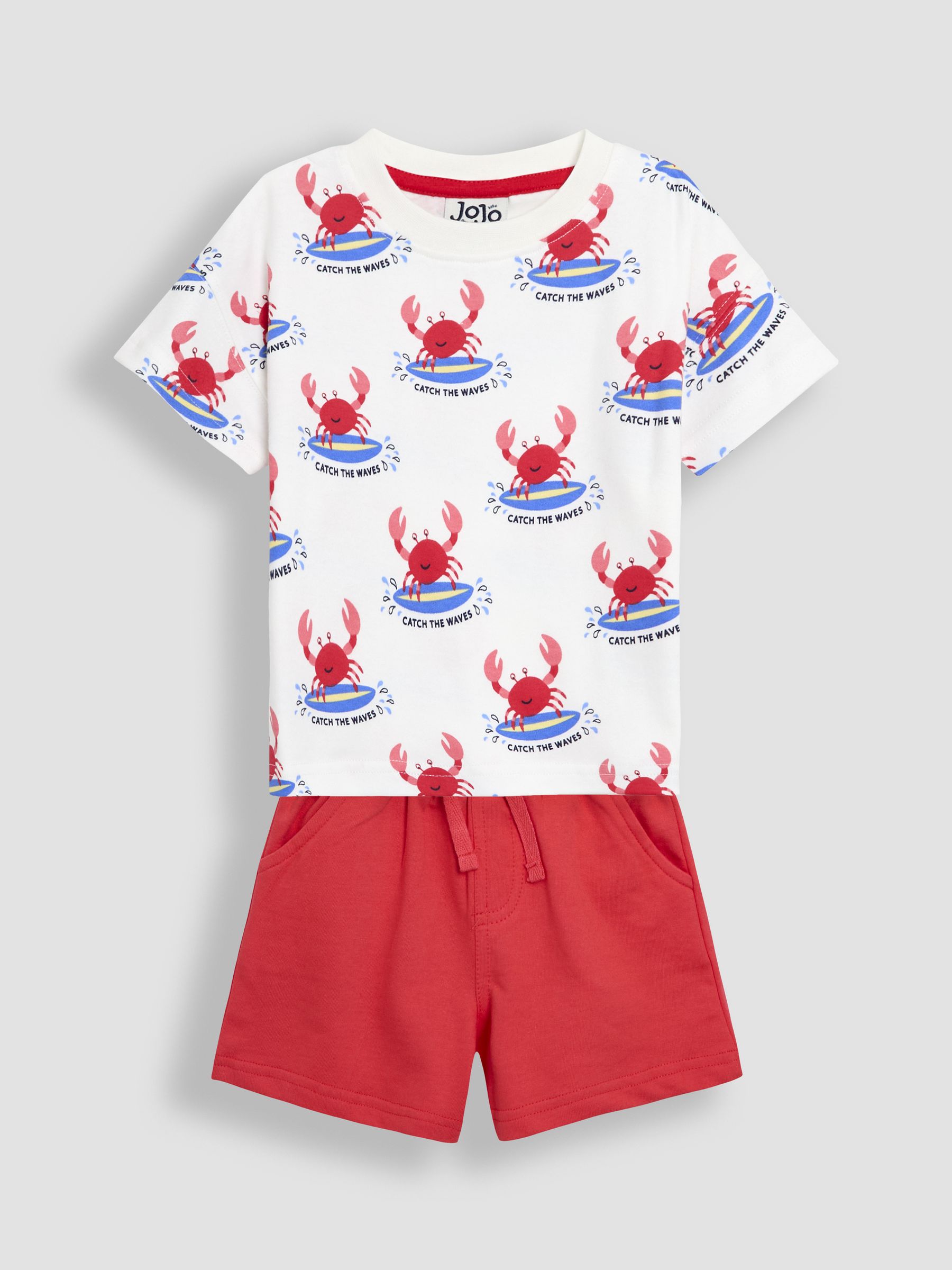 Ecru Crab 2-Piece Printed T-Shirt & Short Set - Image 1 of 6