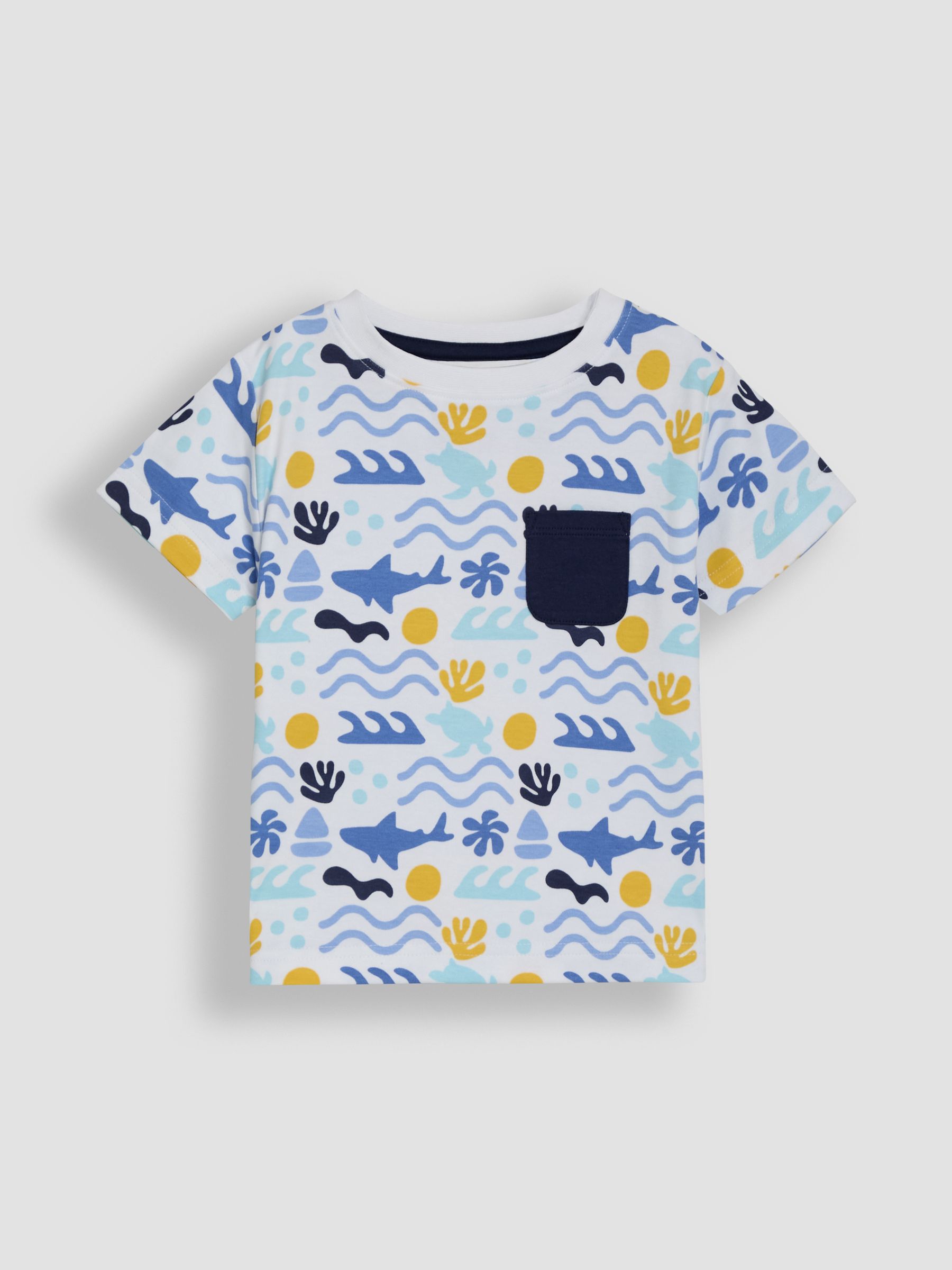 Navy Ocean 2-Piece Printed T-Shirt & Short Set - Image 2 of 6