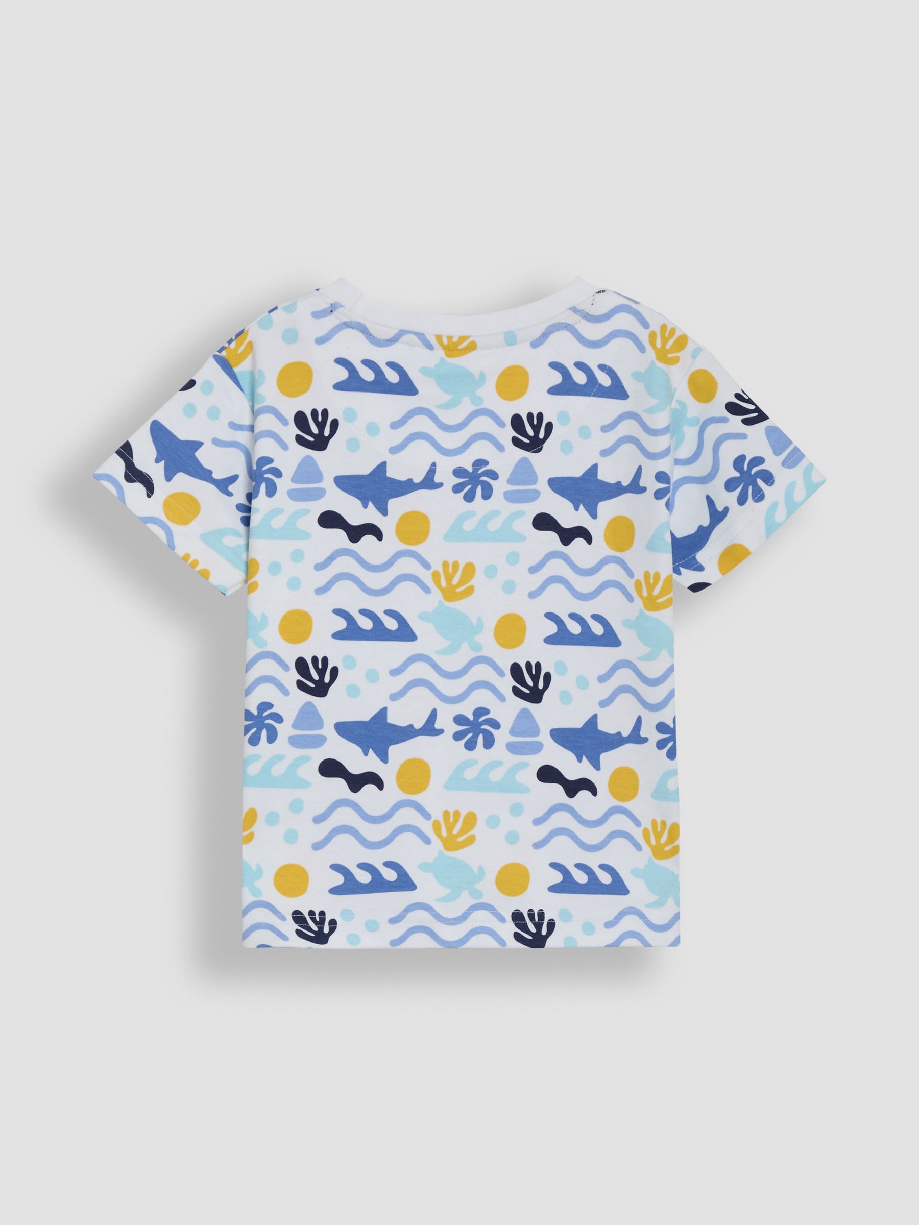 Navy Ocean 2-Piece Printed T-Shirt & Short Set - Image 3 of 6