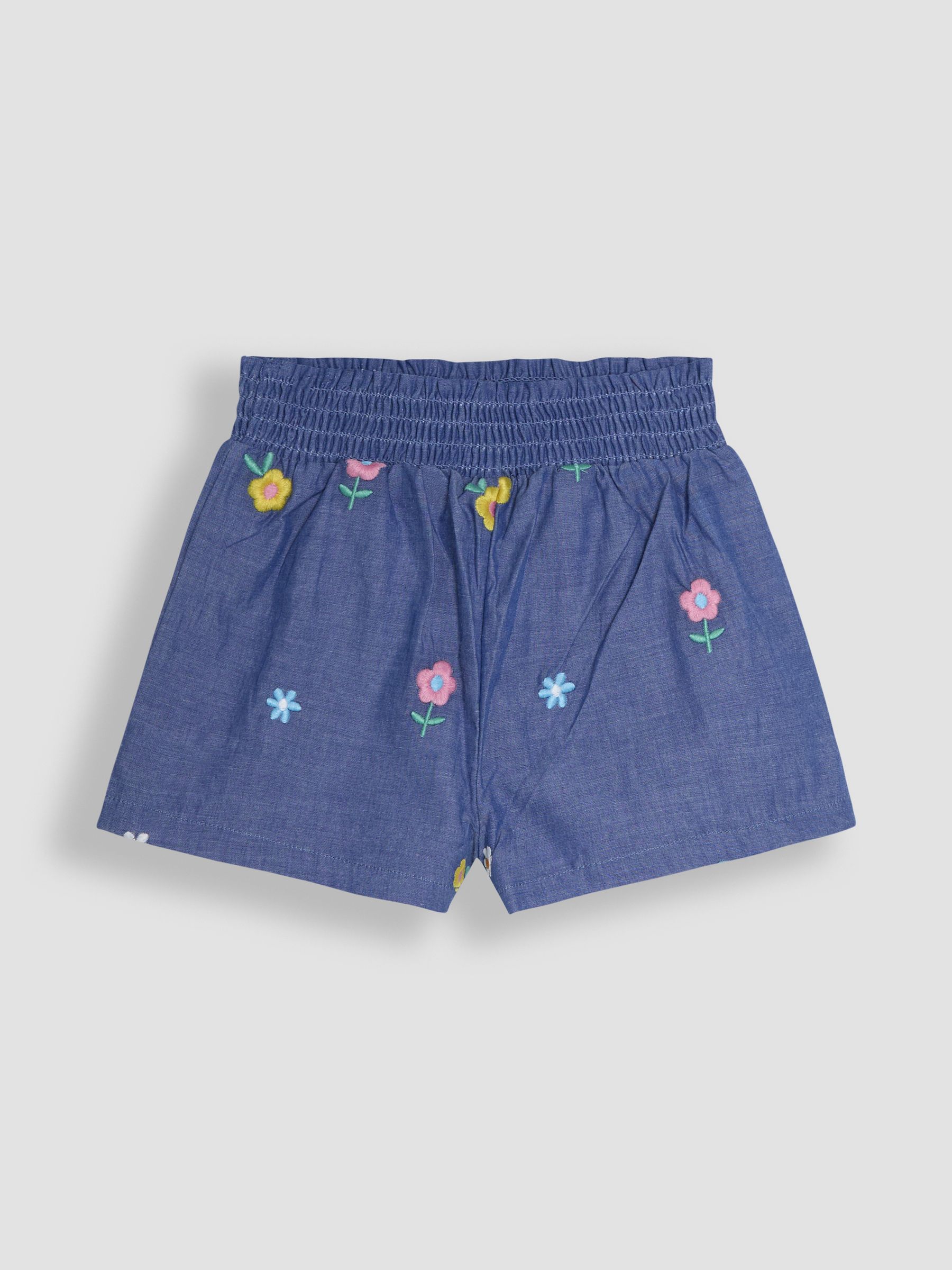 Yellow 100% Cotton 2-Piece Peppa Pig Embroidered Top & Chambray Shorts Set - Image 5 of 6