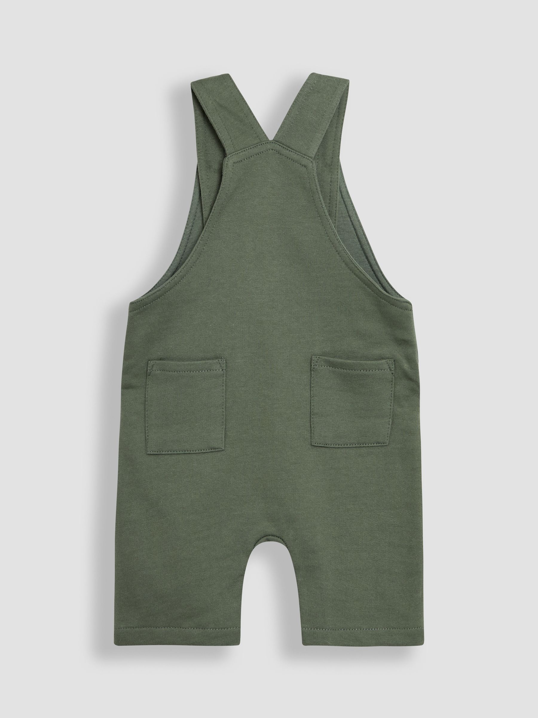 Khaki Giraffe 2-Piece Appliqué Dungarees & T-Shirt Set - Image 3 of 7