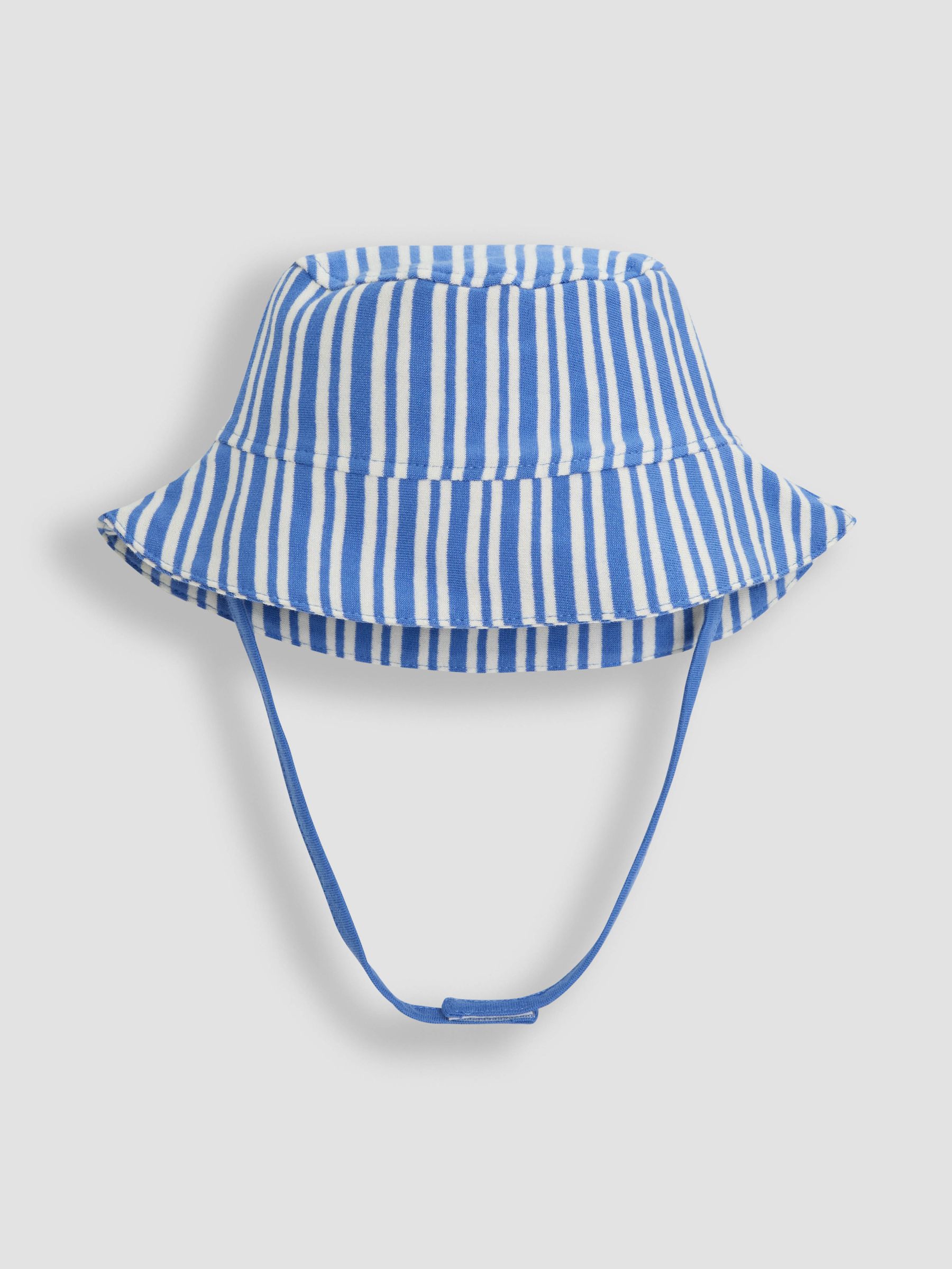 Blue 3-Piece Stripe Dungarees & T-Shirt Set with Hat - Image 8 of 9